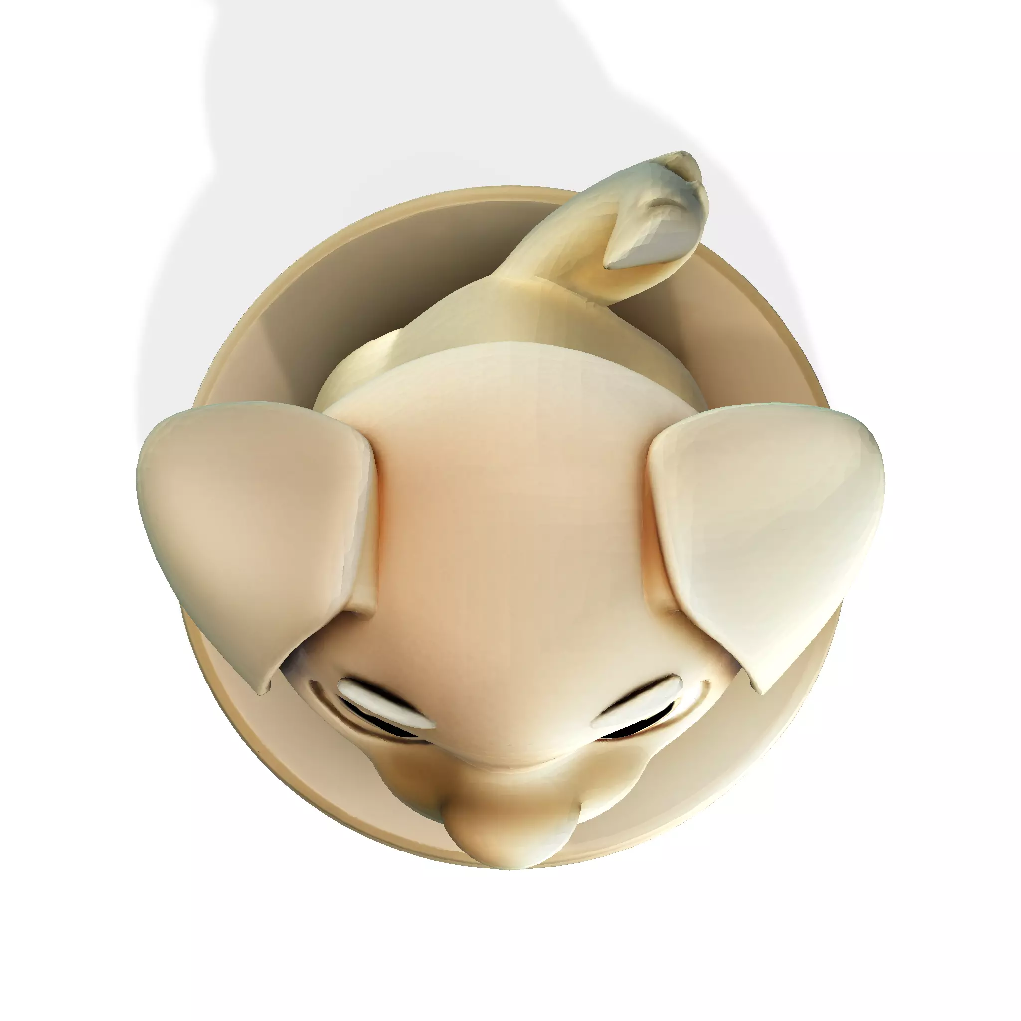 Cute Golden Dog for 3d print 3D print model_23