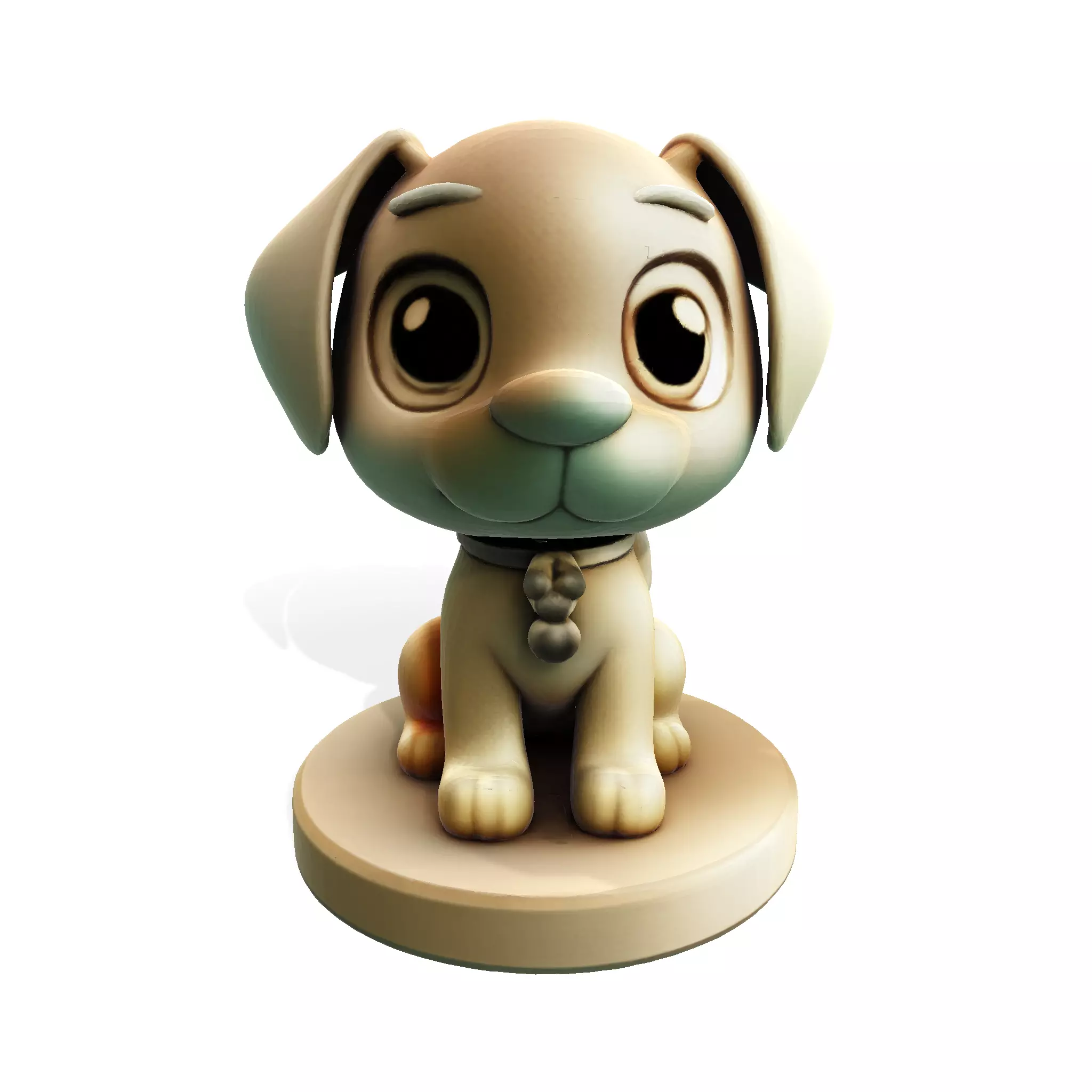 Cute Golden Dog for 3d print 3D print model_1