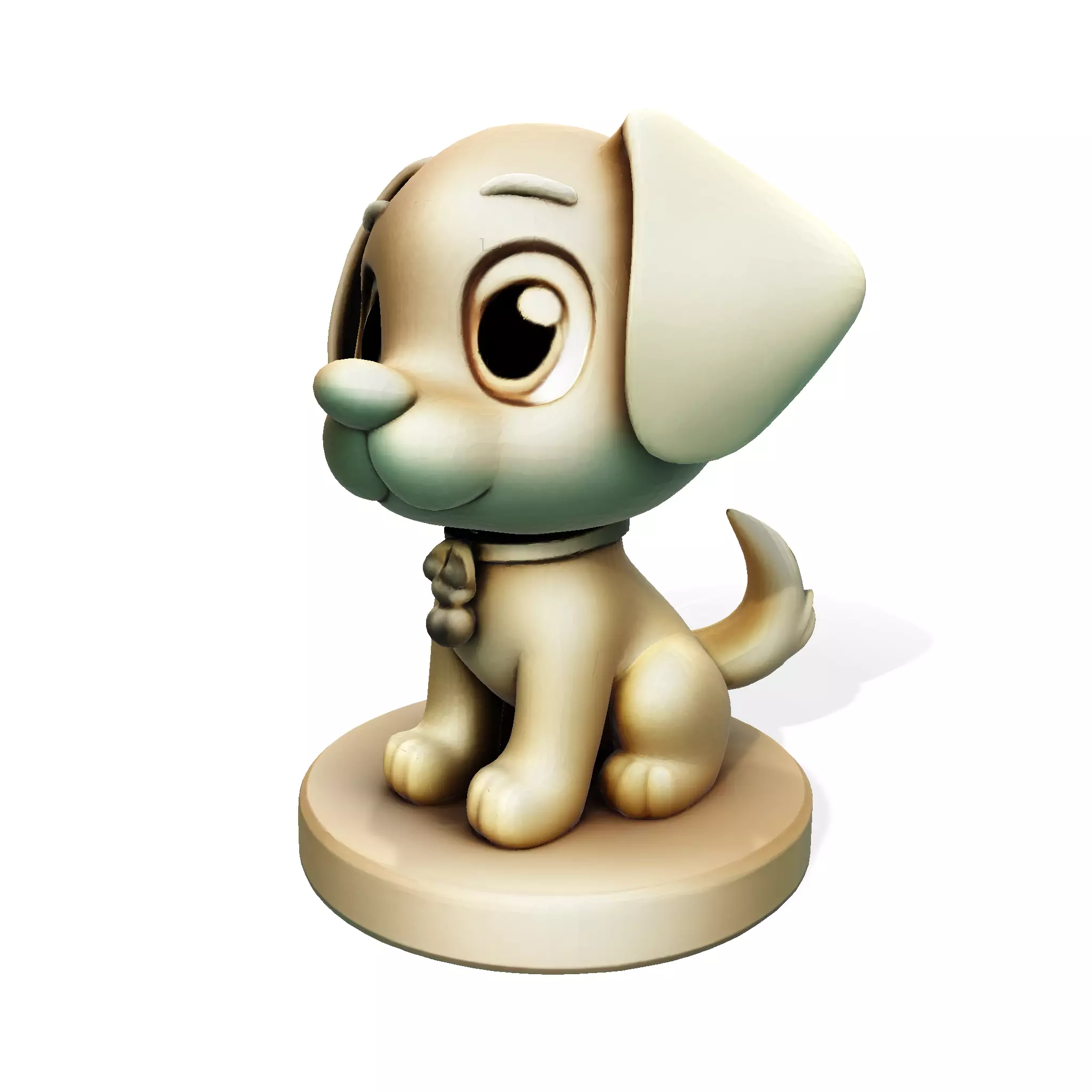 Cute Golden Dog for 3d print 3D print model_3