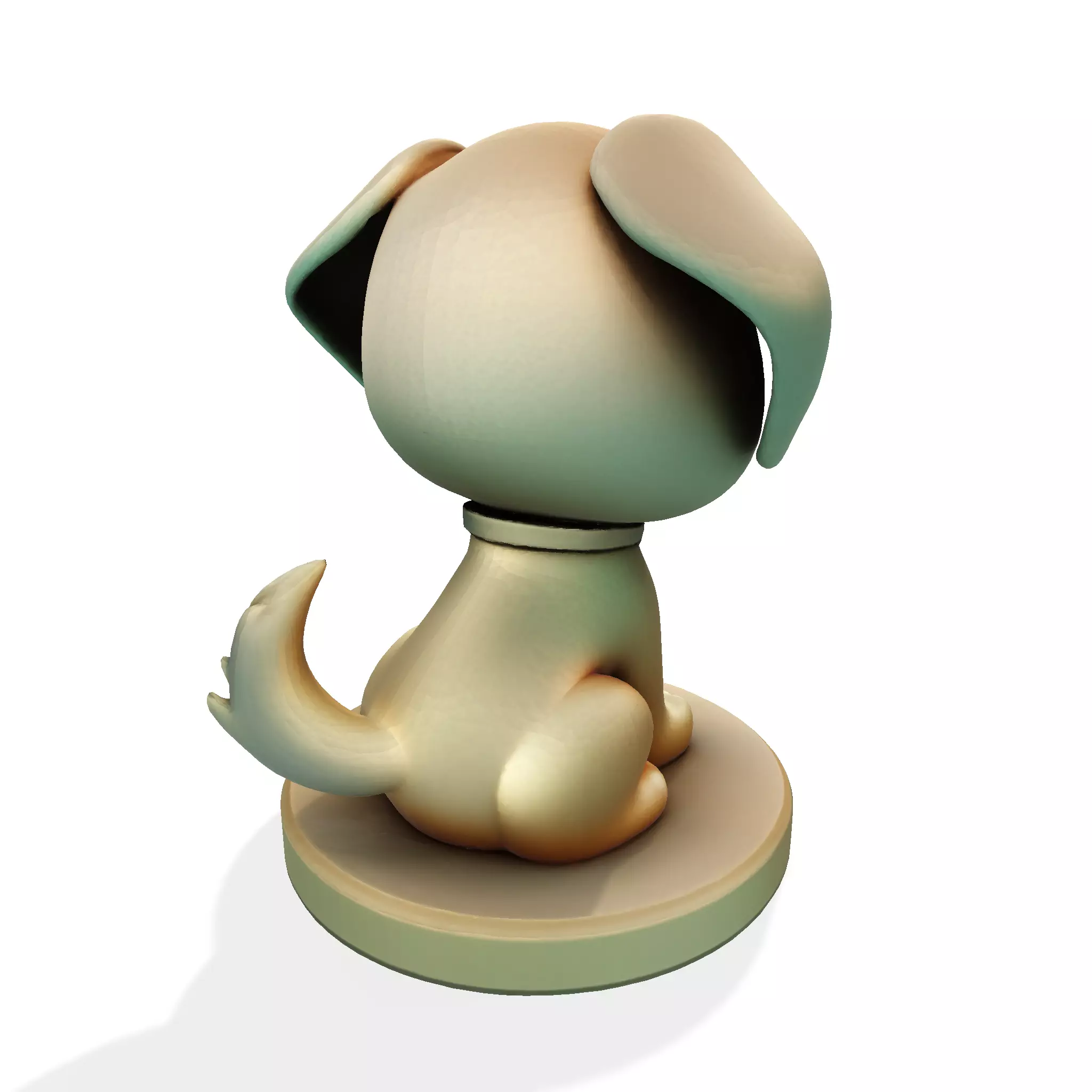 Cute Golden Dog for 3d print 3D print model_9