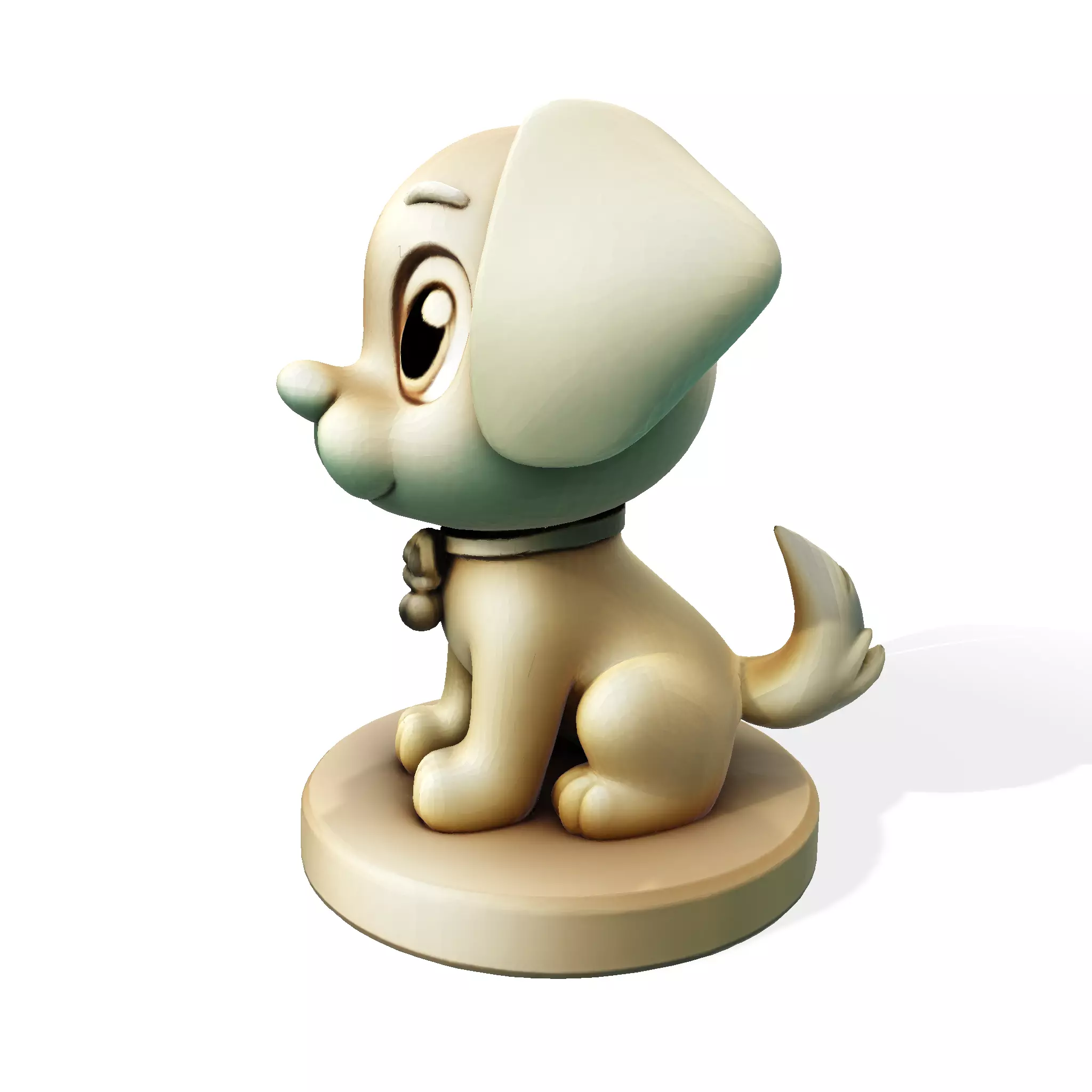 Cute Golden Dog for 3d print 3D print model_4