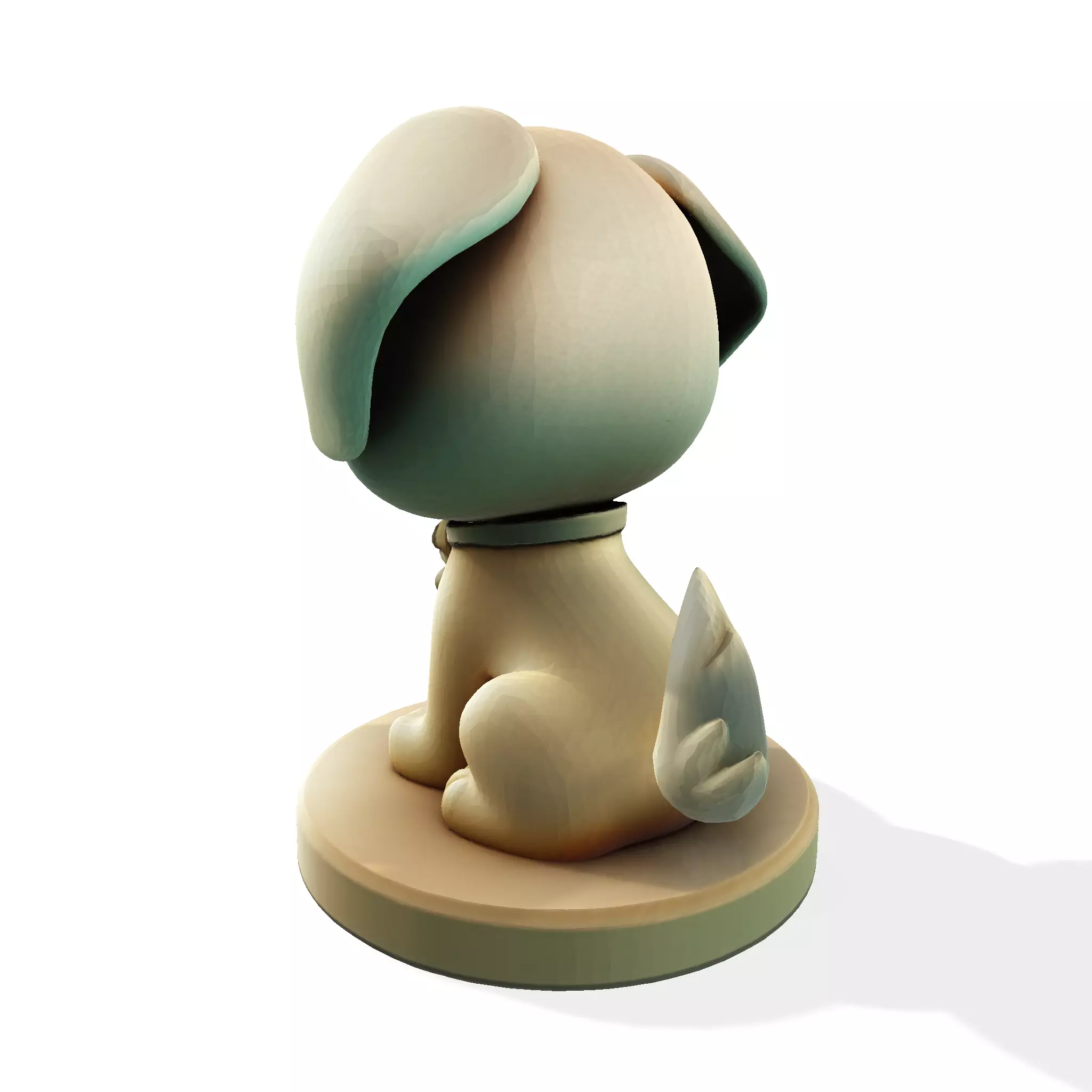 Cute Golden Dog for 3d print 3D print model_6