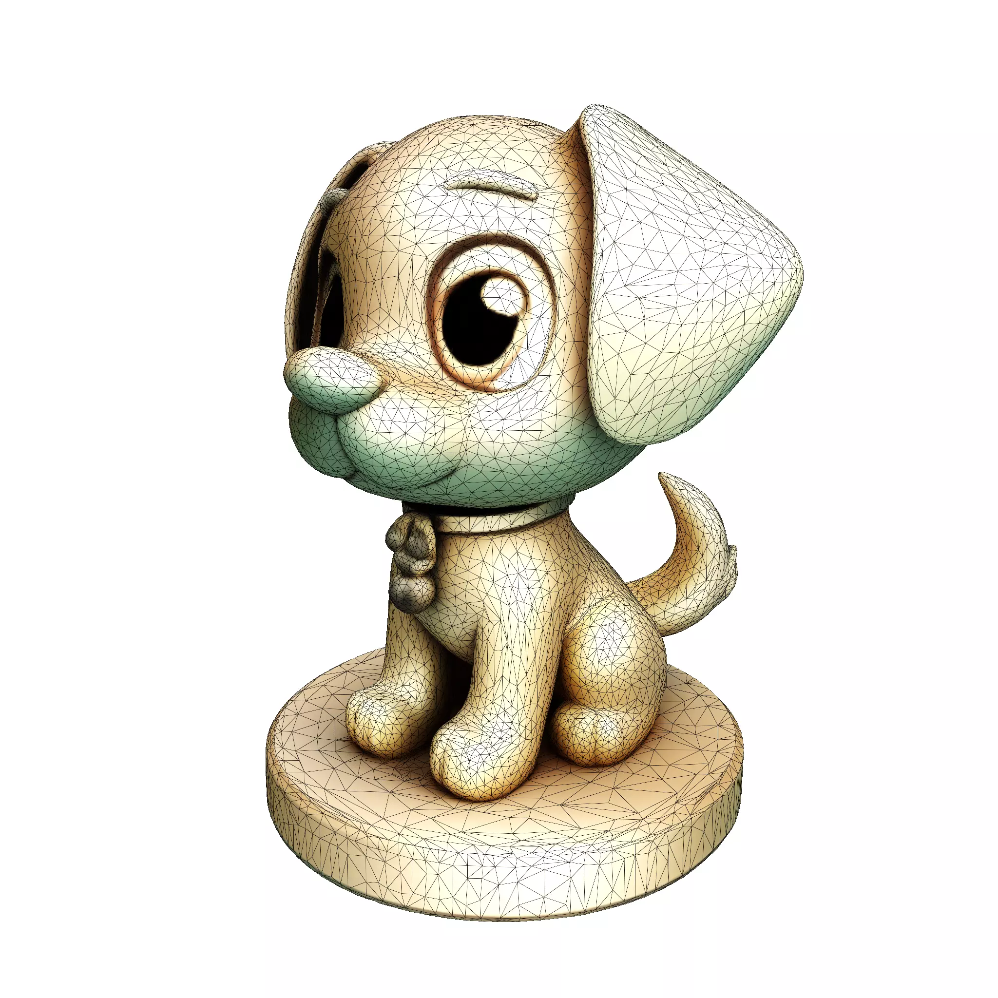 Cute Golden Dog for 3d print 3D print model_25