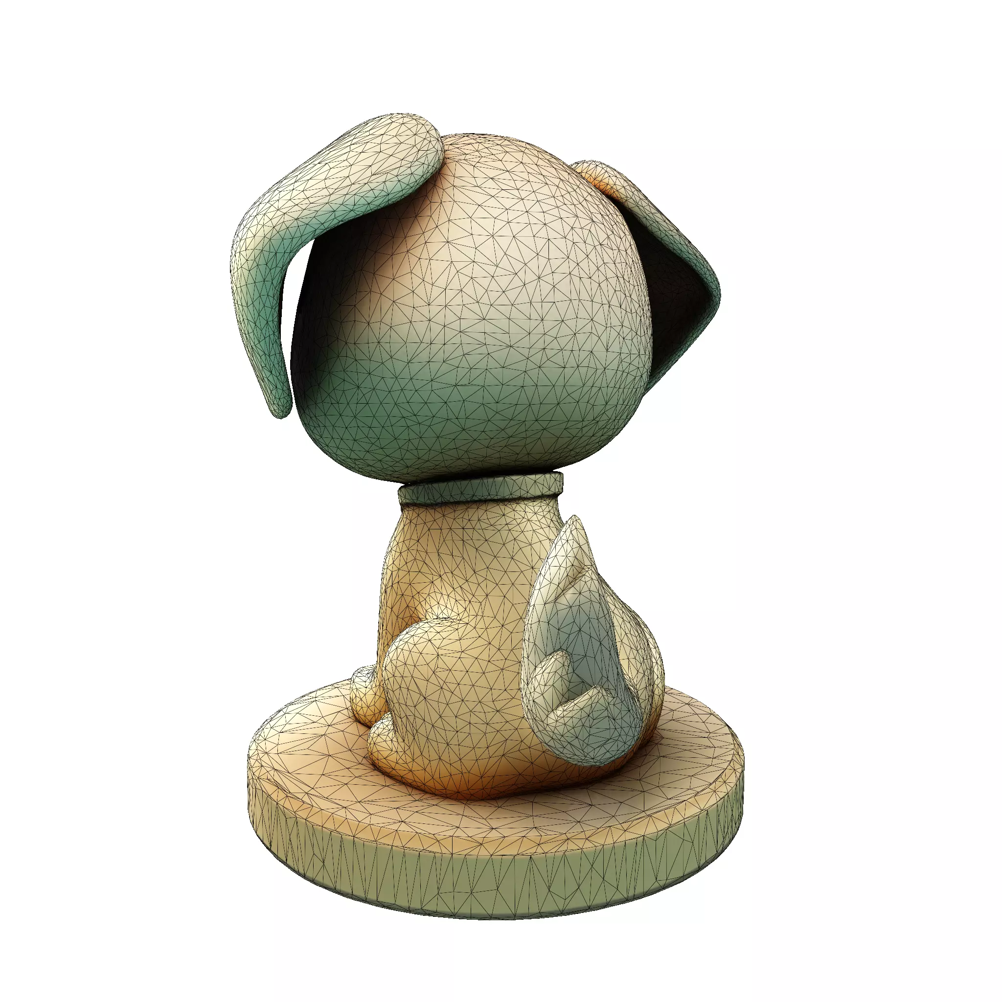 Cute Golden Dog for 3d print 3D print model_26