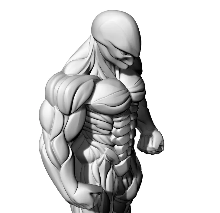 Alien Monster mit Schwanz 3D print model