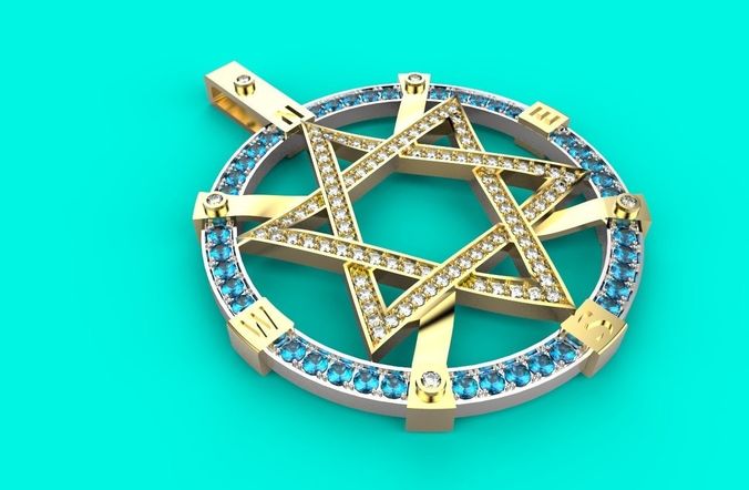 Star of David necklace 186 3D print model