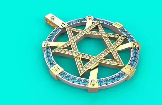 Star of David necklace 186