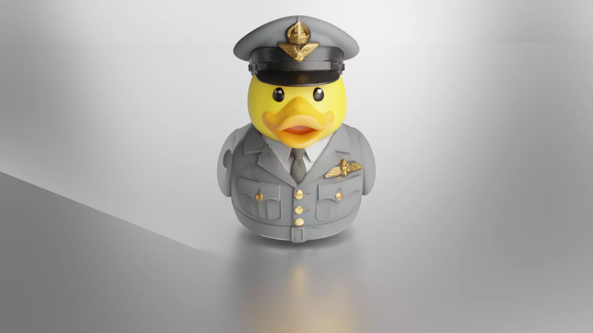 Cute Police Duck Low Poly 3D Cartoon Character Low-poly 3D model_0