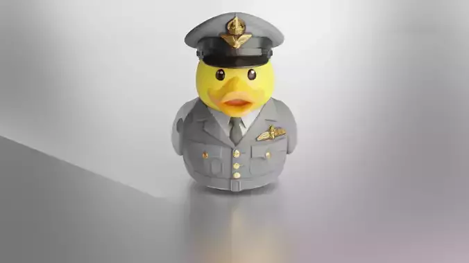 Cute Police Duck  Low Poly 3D Cartoon Character