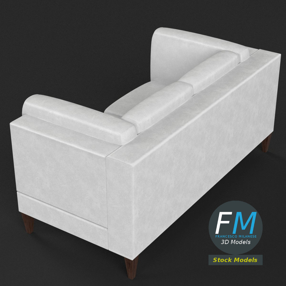 Couch Sofa 2 3D model_2