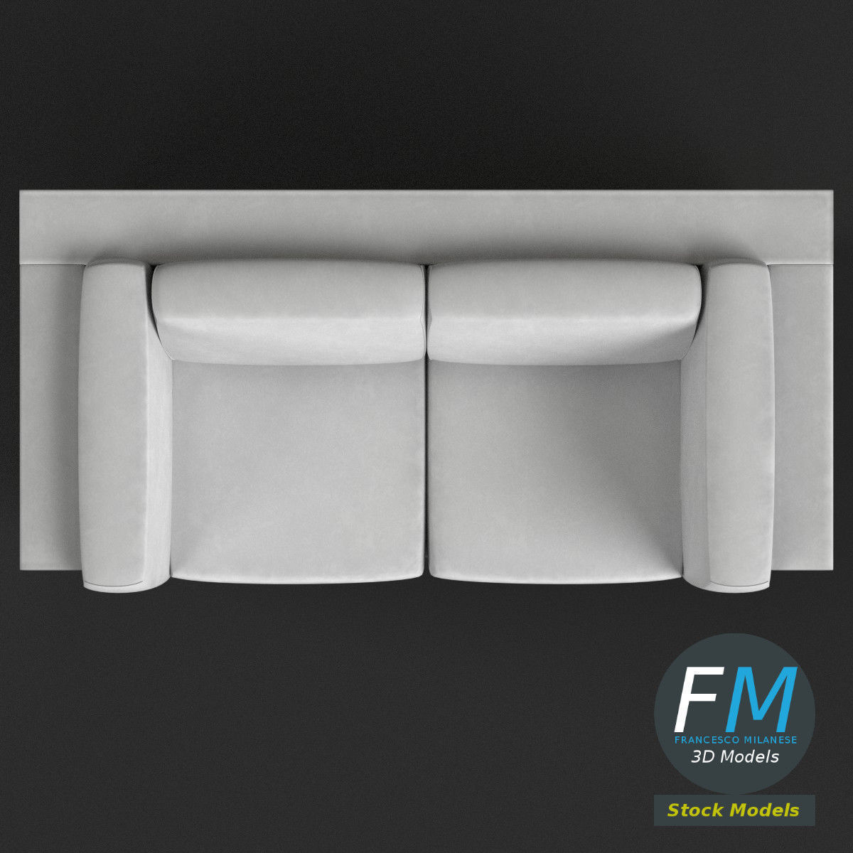 Couch Sofa 2 3D model_6