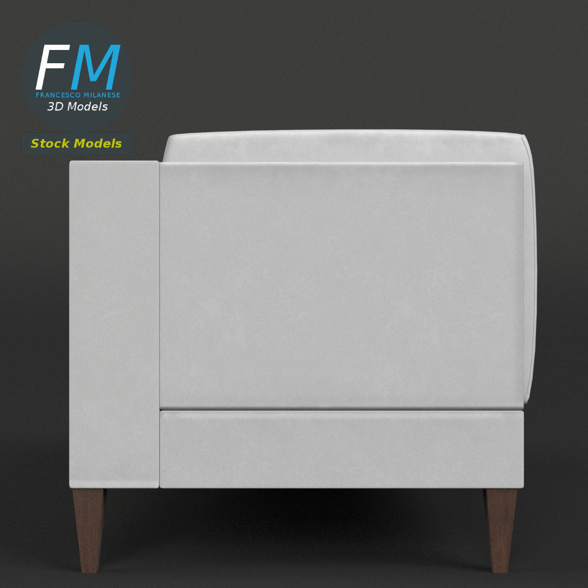Couch Sofa 2 3D model_4