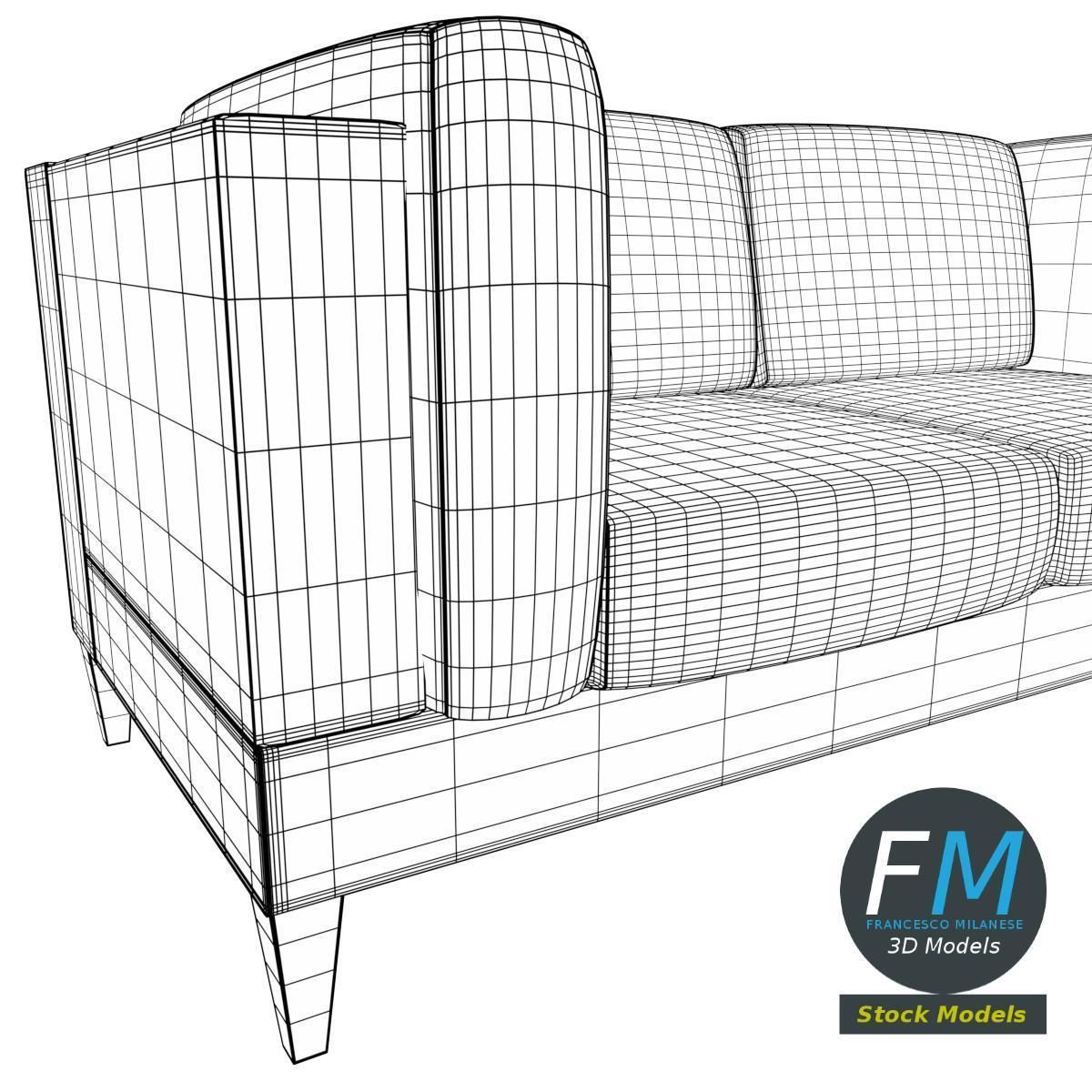 Couch Sofa 2 3D model_8