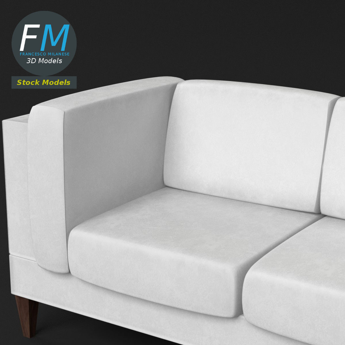 Couch Sofa 2 3D model_5
