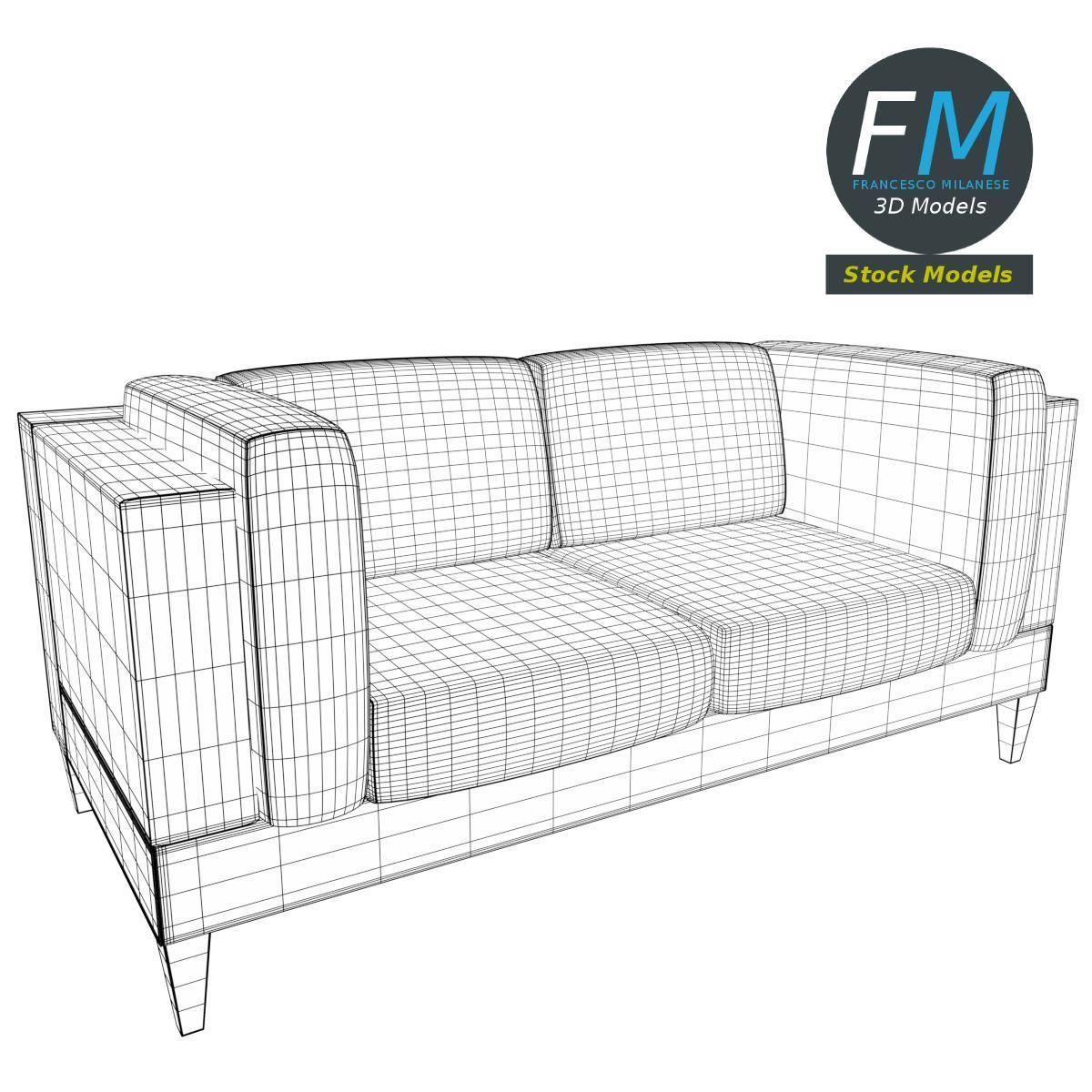 Couch Sofa 2 3D model_7