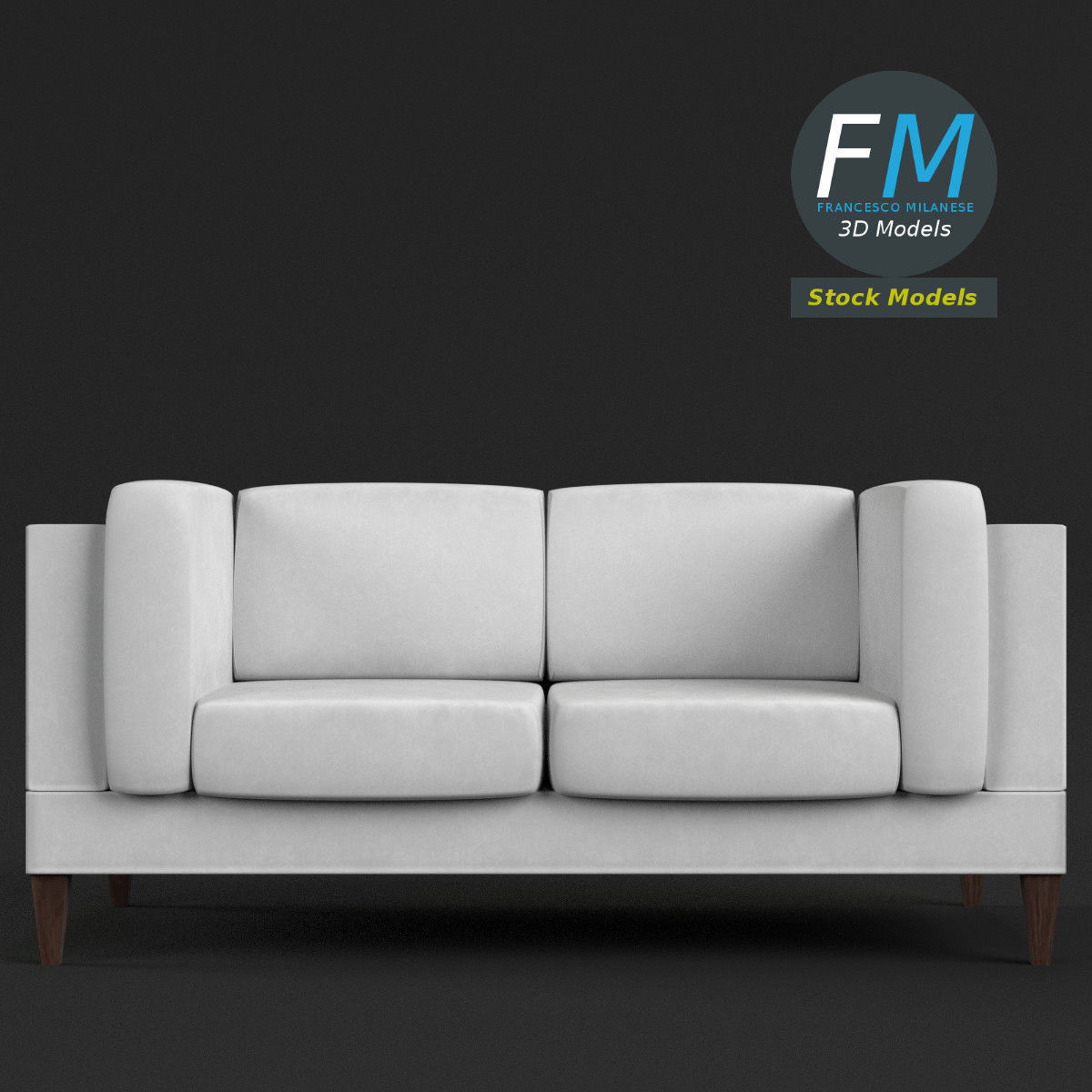 Couch Sofa 2 3D model_3