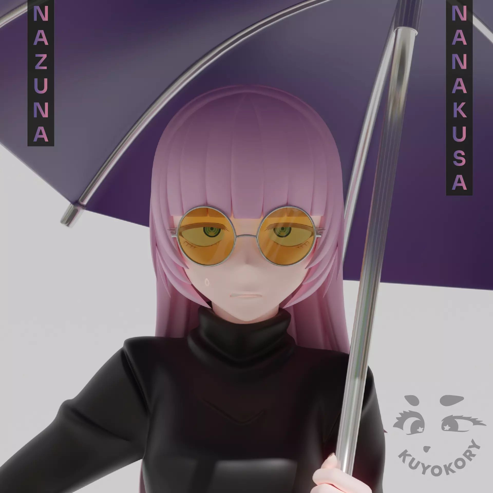 Nazuna with parasol 3D print model