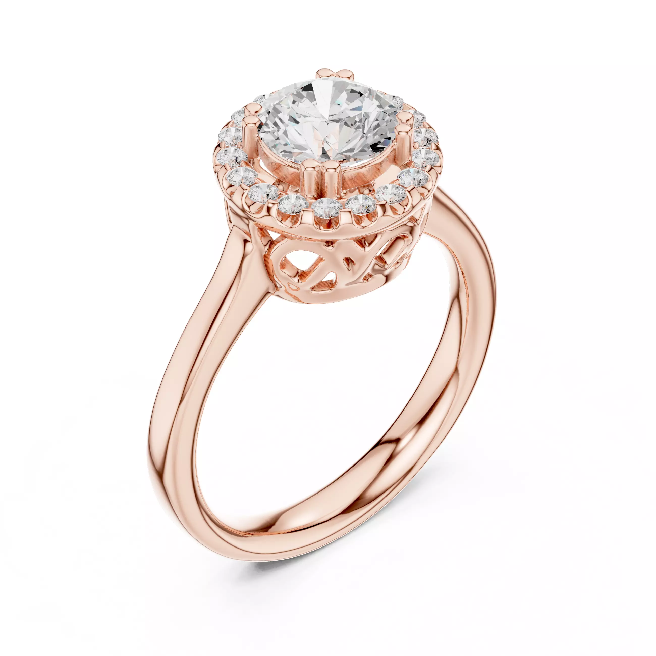 Solitaire Ring 3dm stl renders animation videos details 3D print model_4