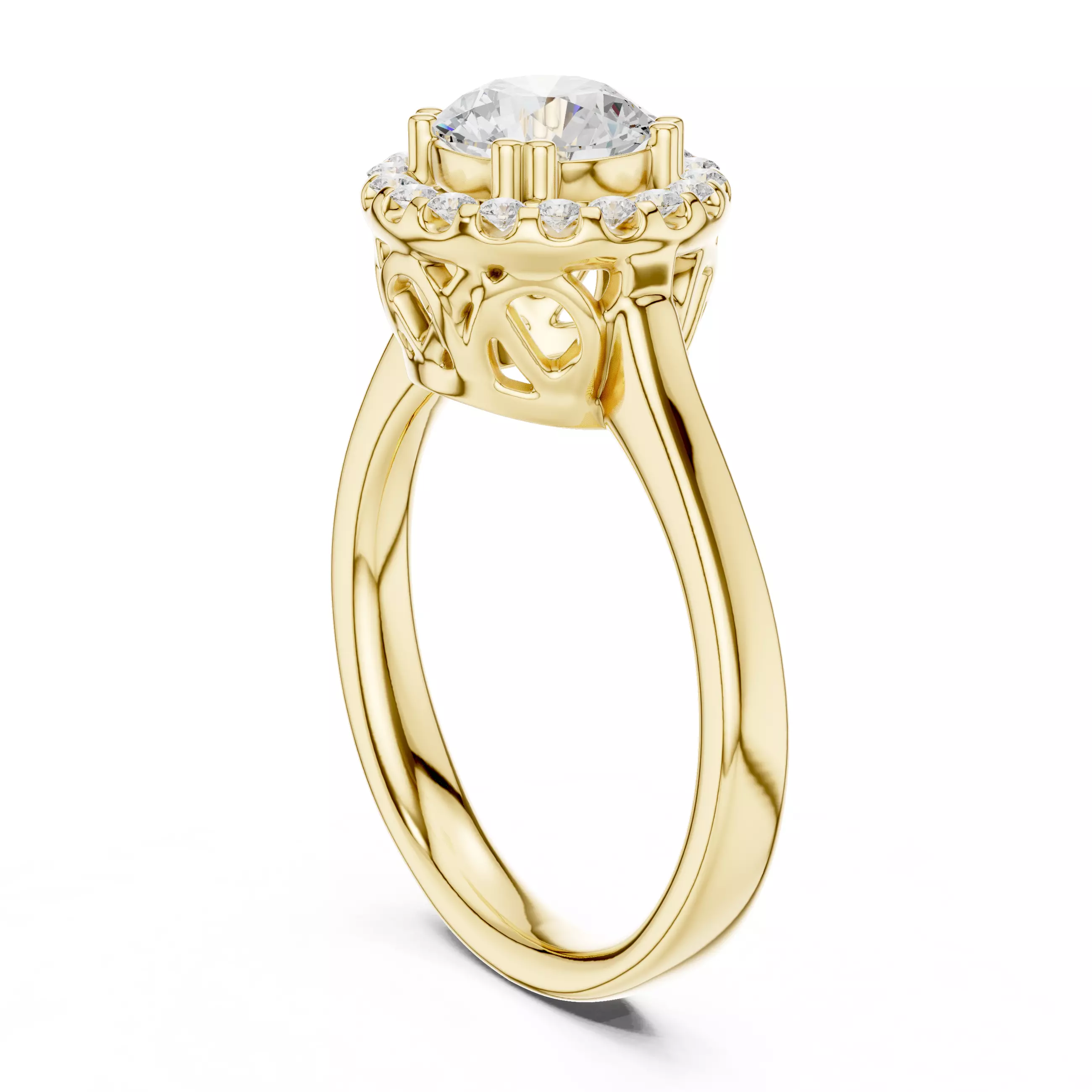 Solitaire Ring 3dm stl renders animation videos details 3D print model_10