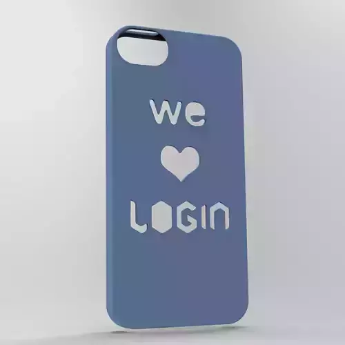 CGTrader loves LOGIN iPhone Printable Case Free 3D print model