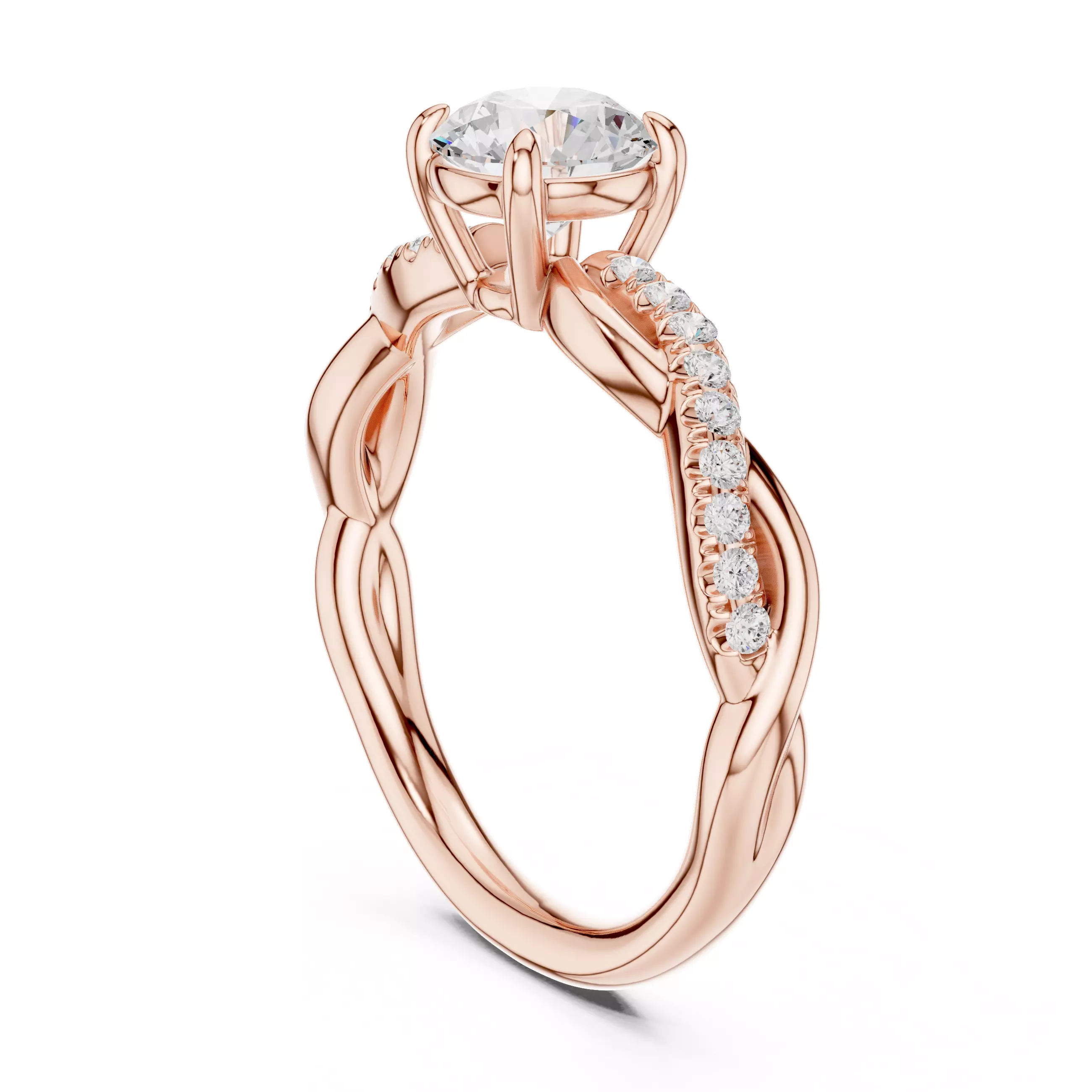 Solitaire Ring 3dm stl renders animation videos details 3D print model_3