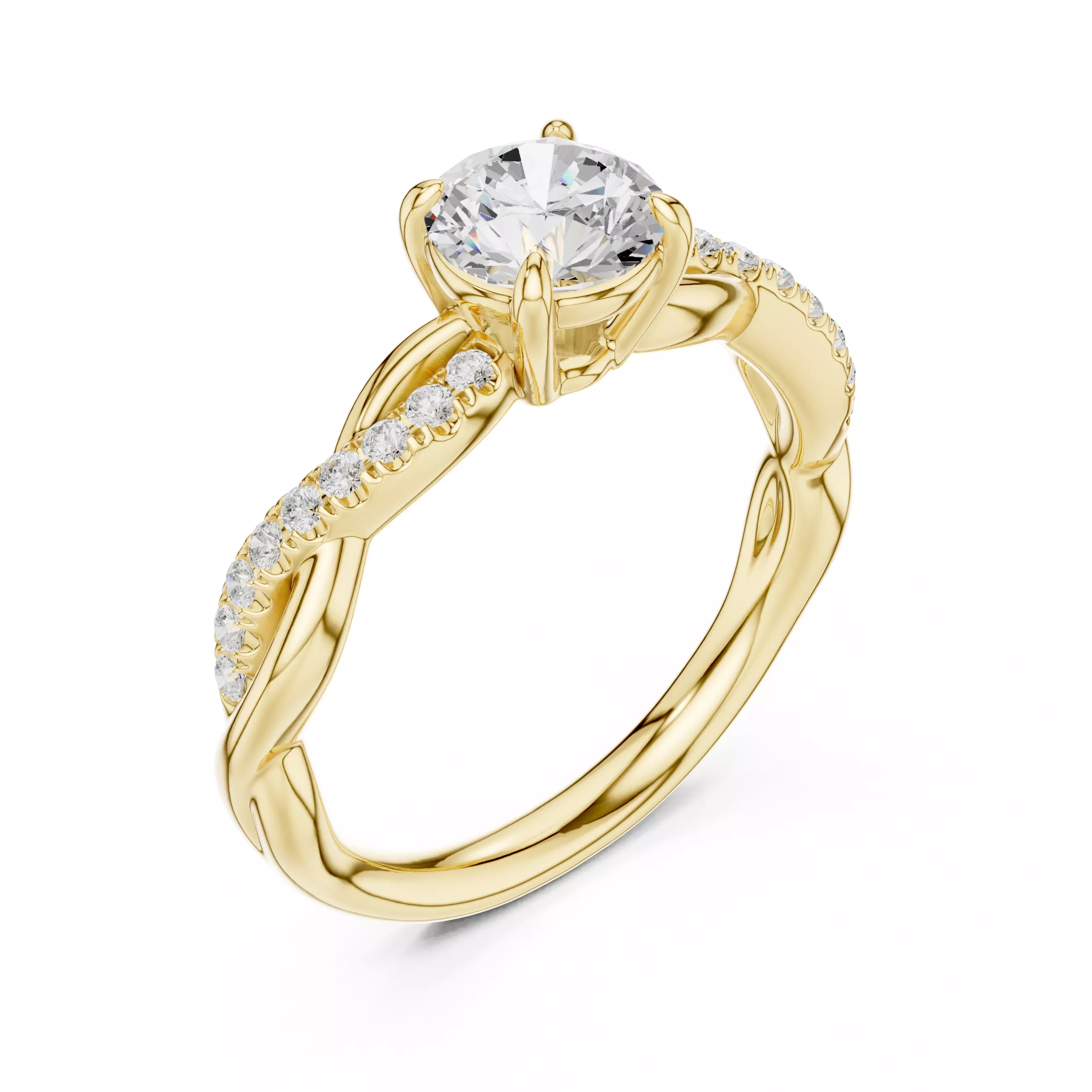 Solitaire Ring 3dm stl renders animation videos details 3D print model_11