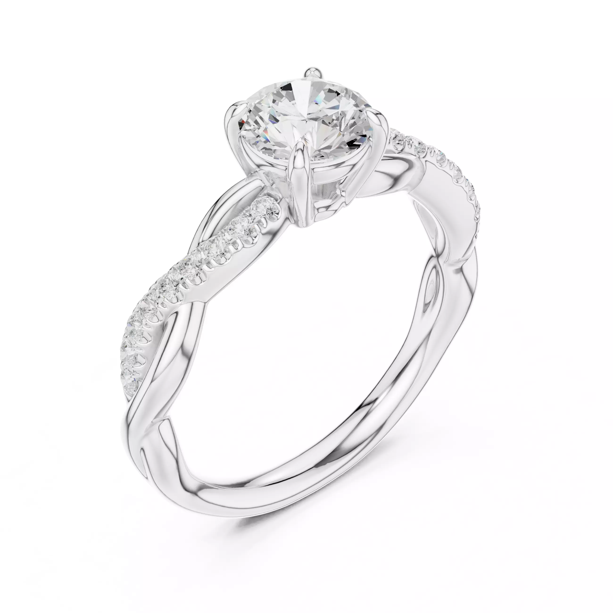 Solitaire Ring 3dm stl renders animation videos details 3D print model_7