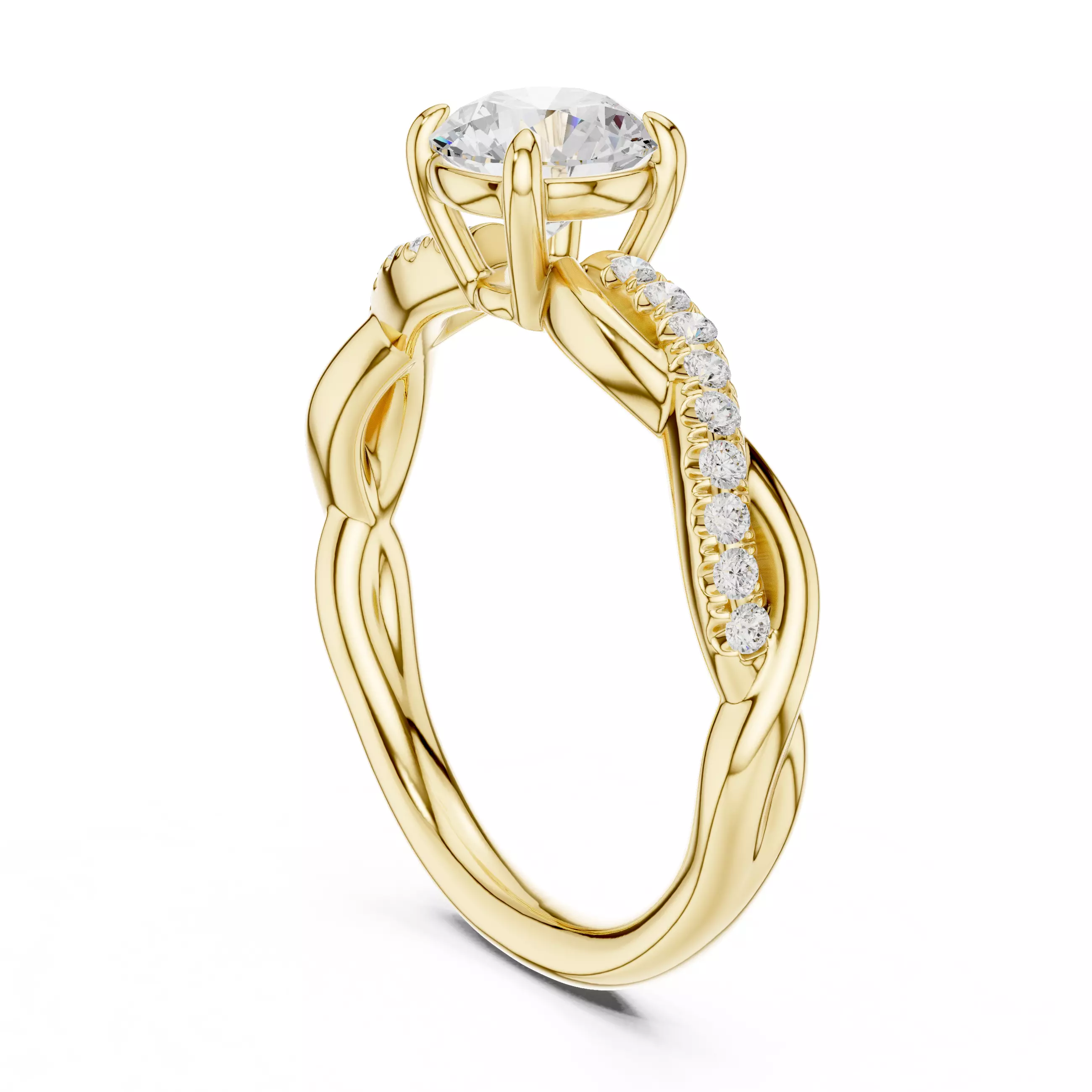 Solitaire Ring 3dm stl renders animation videos details 3D print model_10