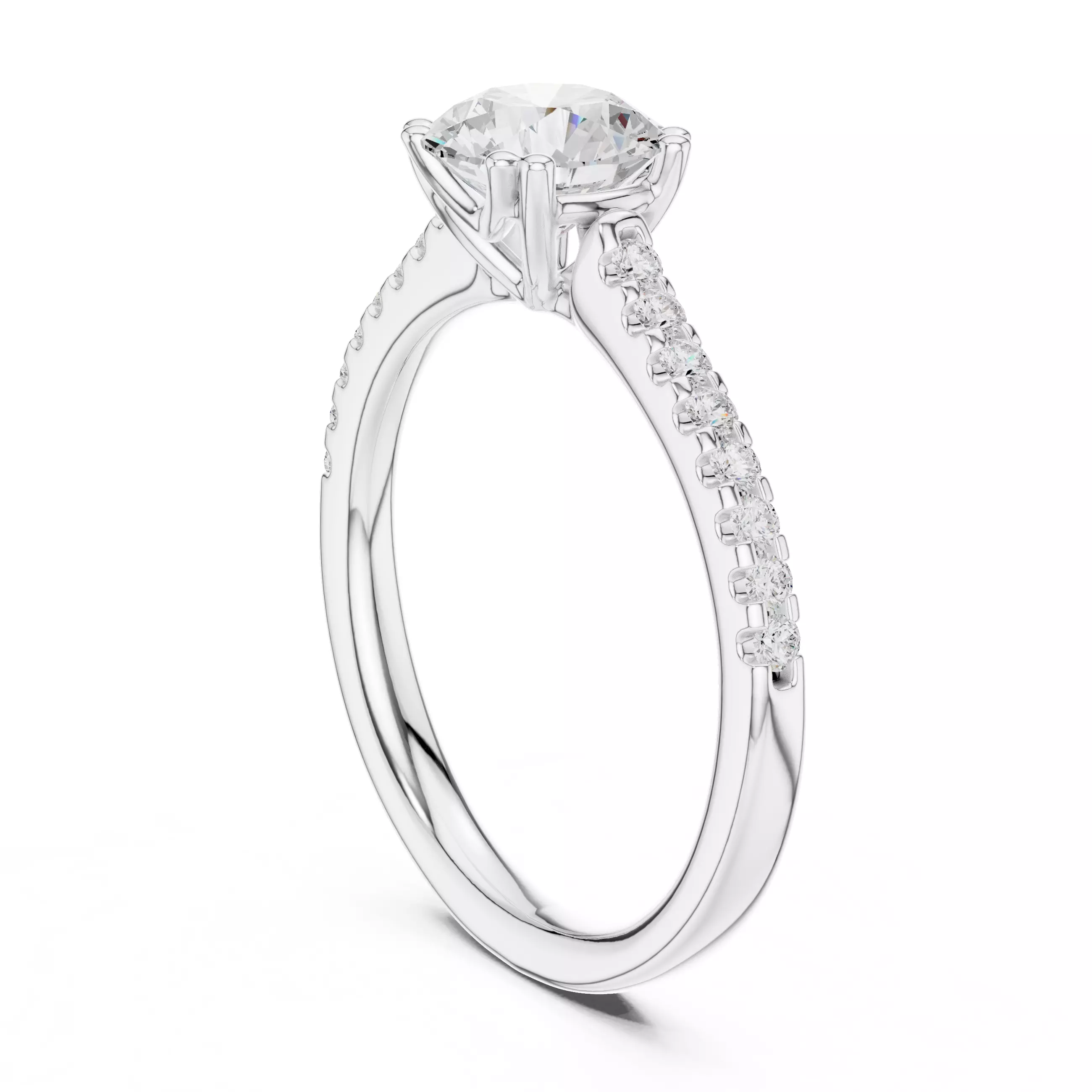 Solitaire Ring 3dm stl renders animation videos details 3D print model_6