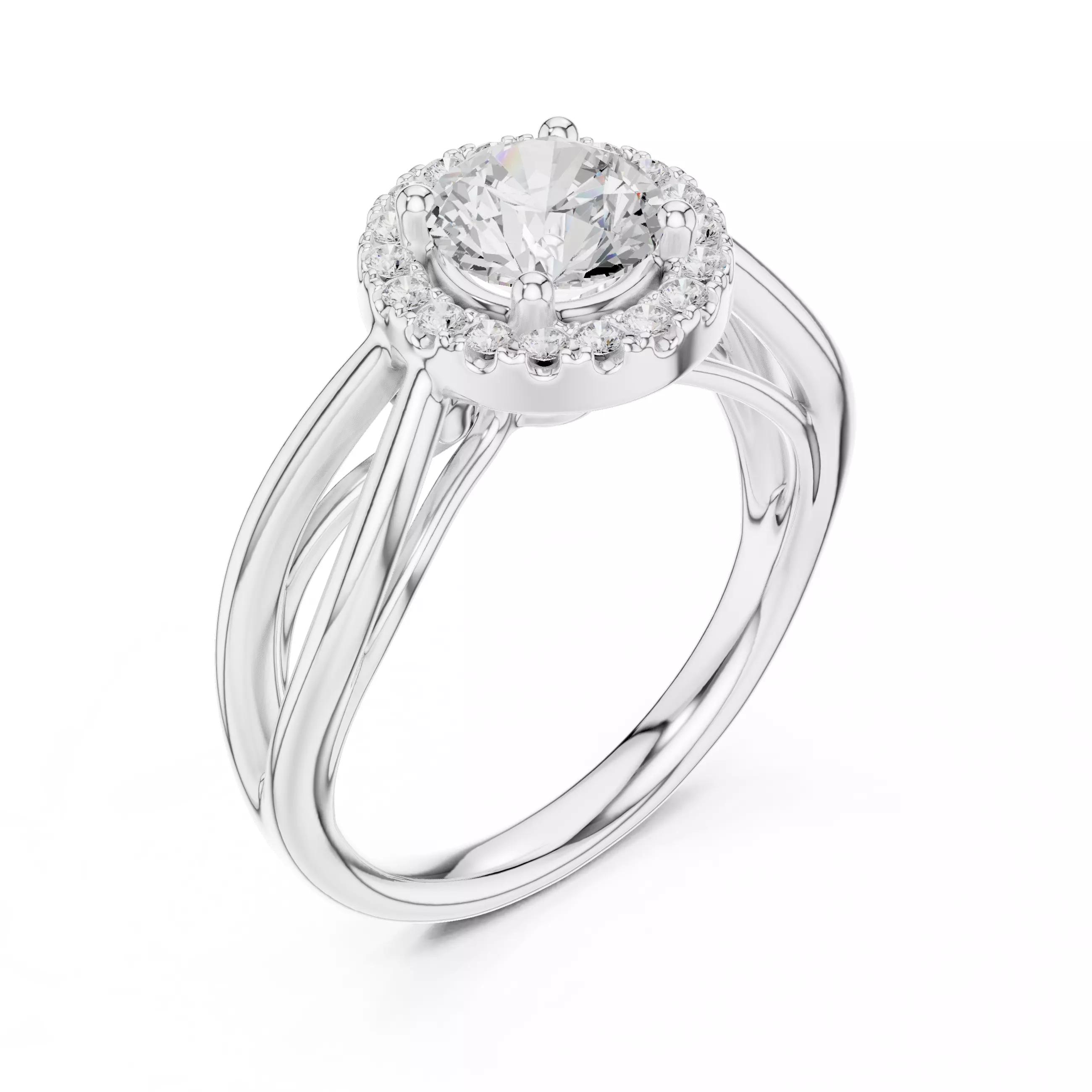 Solitaire Ring 3dm stl renders animation videos details  3D print model_7