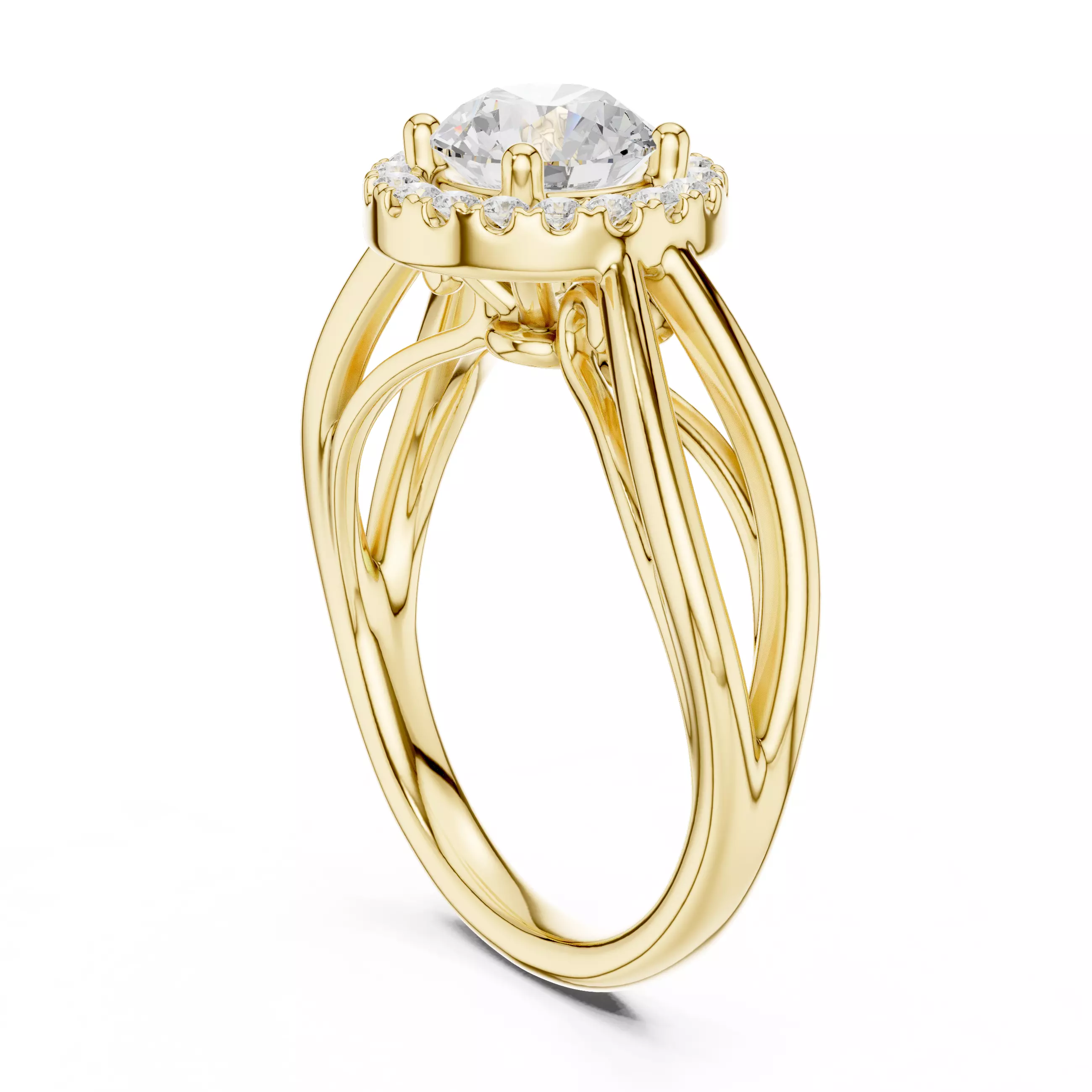 Solitaire Ring 3dm stl renders animation videos details  3D print model_10