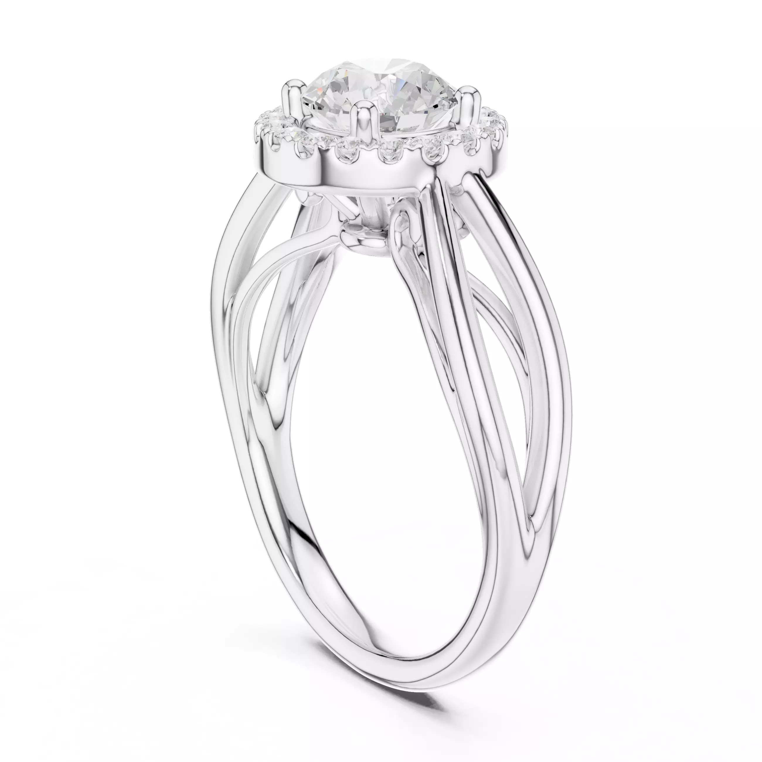 Solitaire Ring 3dm stl renders animation videos details  3D print model_6