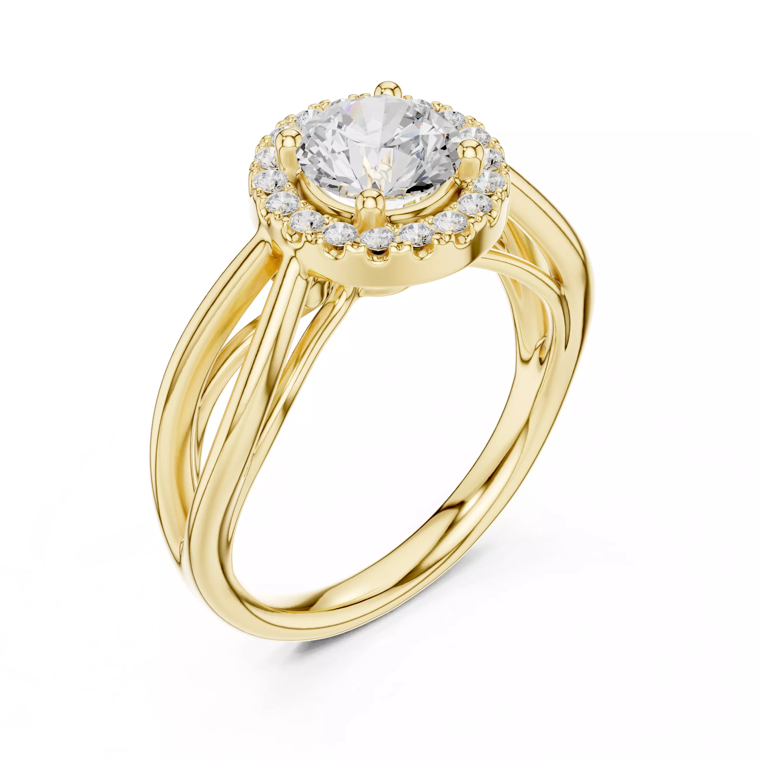 Solitaire Ring 3dm stl renders animation videos details  3D print model_11