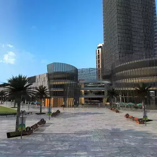 Shopping Center in City Downtown