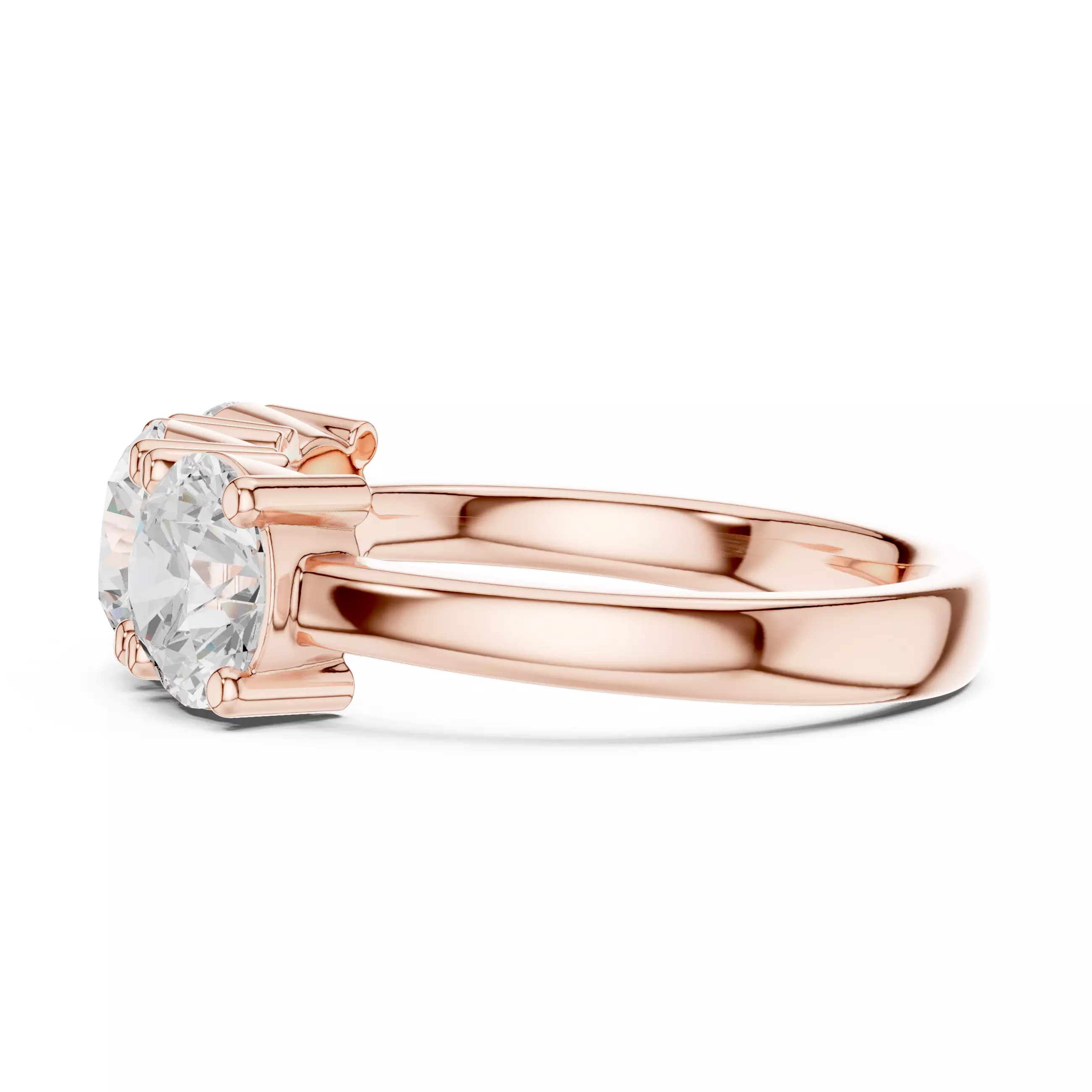 Solitaire Ring 3dm stl renders animation details 3D print model_5