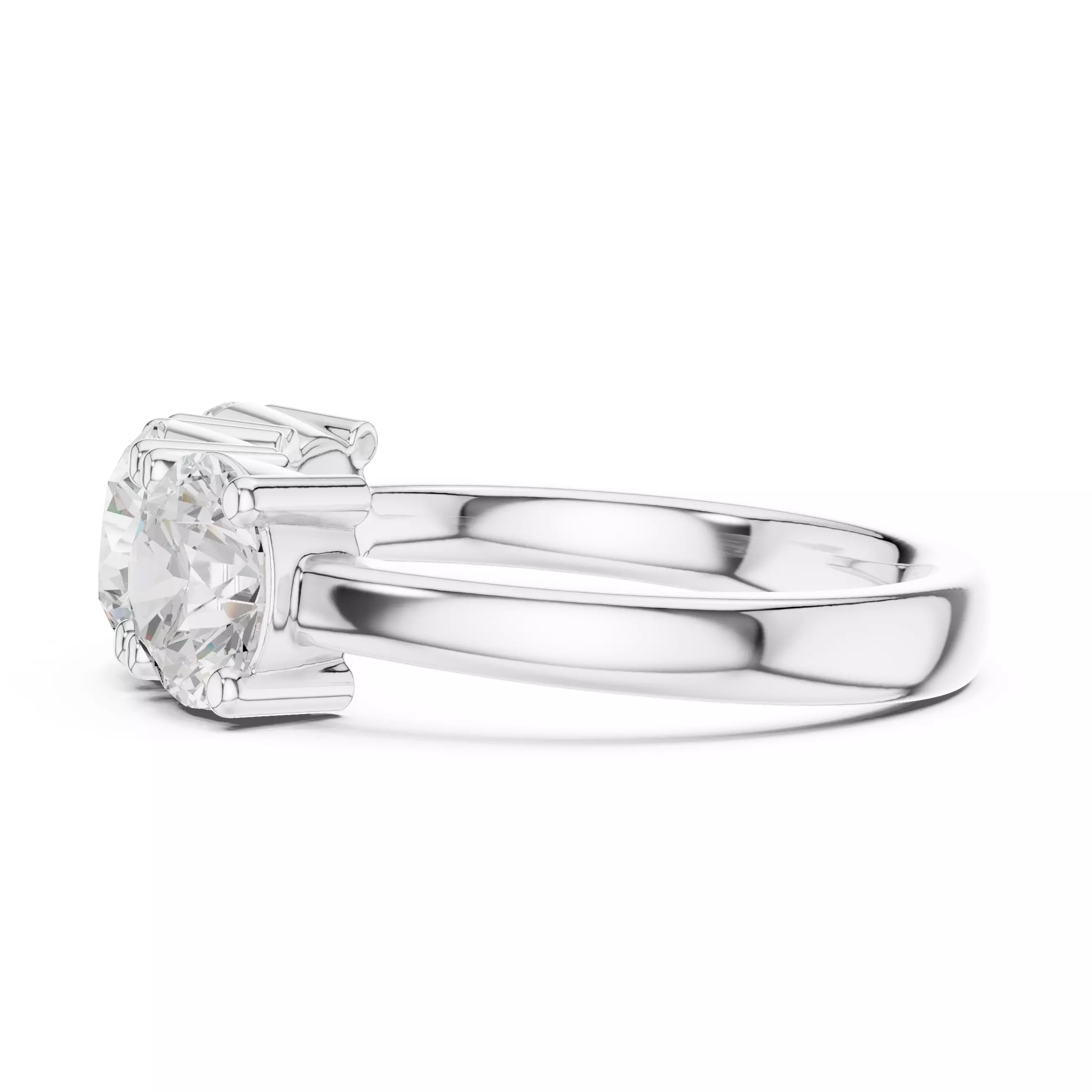 Solitaire Ring 3dm stl renders animation details 3D print model_8