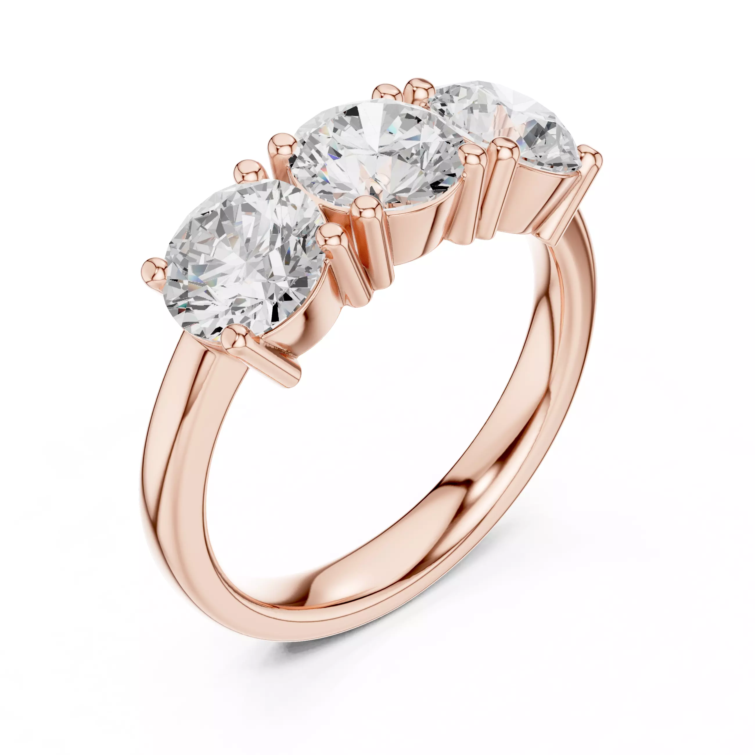 Solitaire Ring 3dm stl renders animation details 3D print model_4