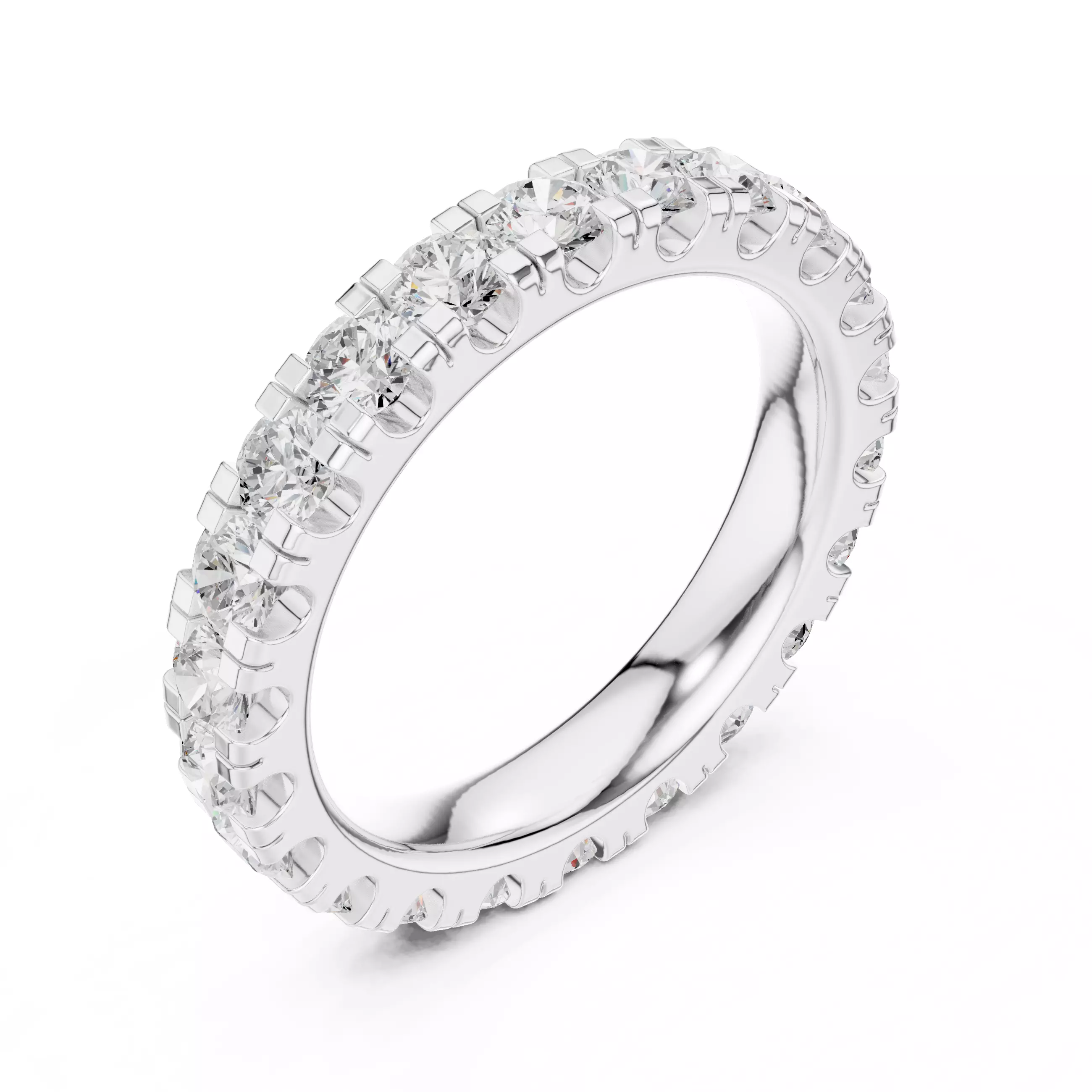 Eternity Band Ring 3dm stl renders animation details 3D print model_7