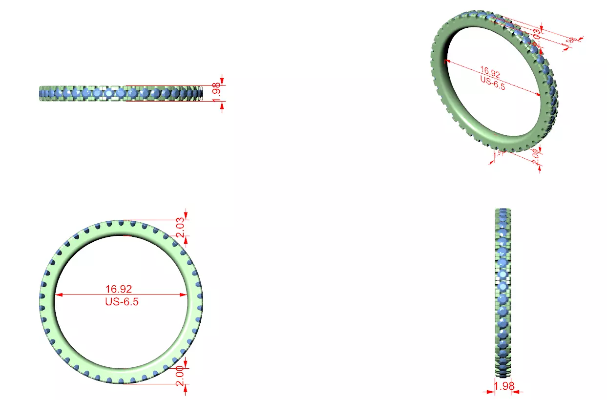 Eternity Band Ring 3dm stl renders animation details 3D print model_1