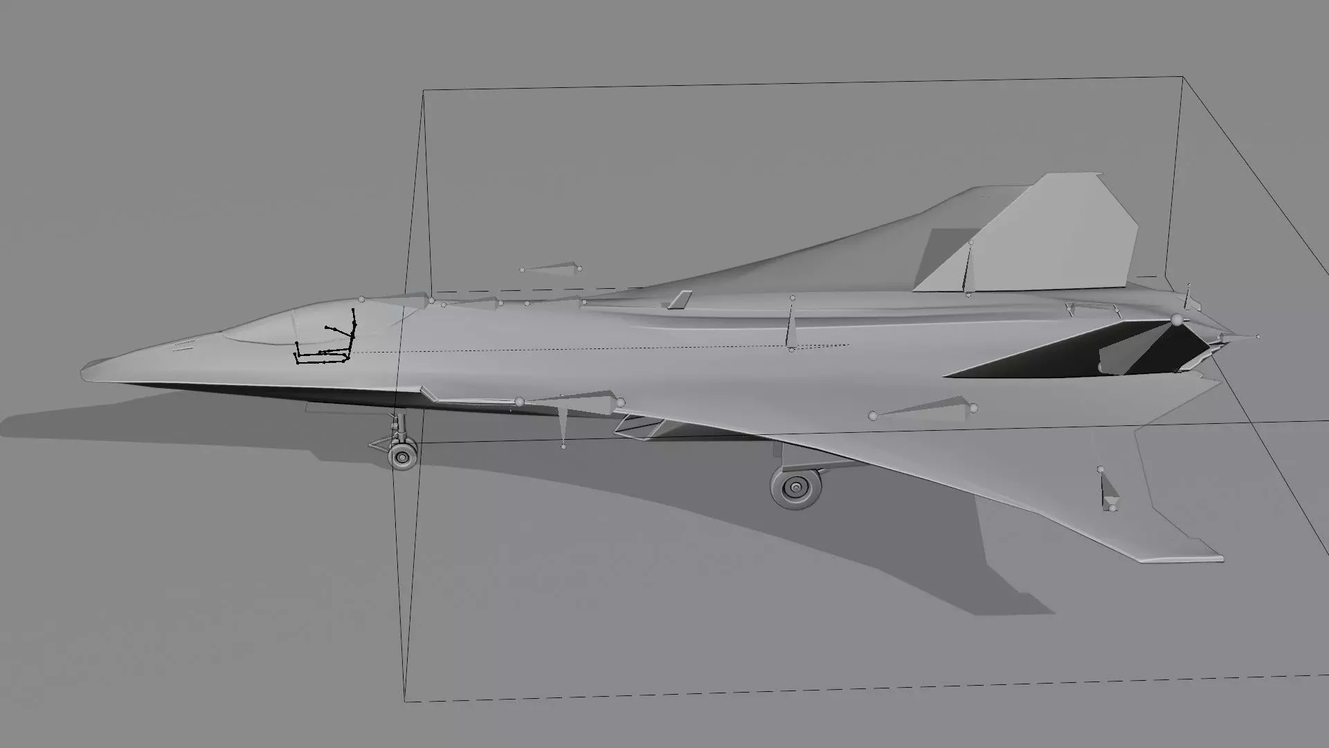 SAAB JAS-41 Fenrir Low-poly 3D model_2