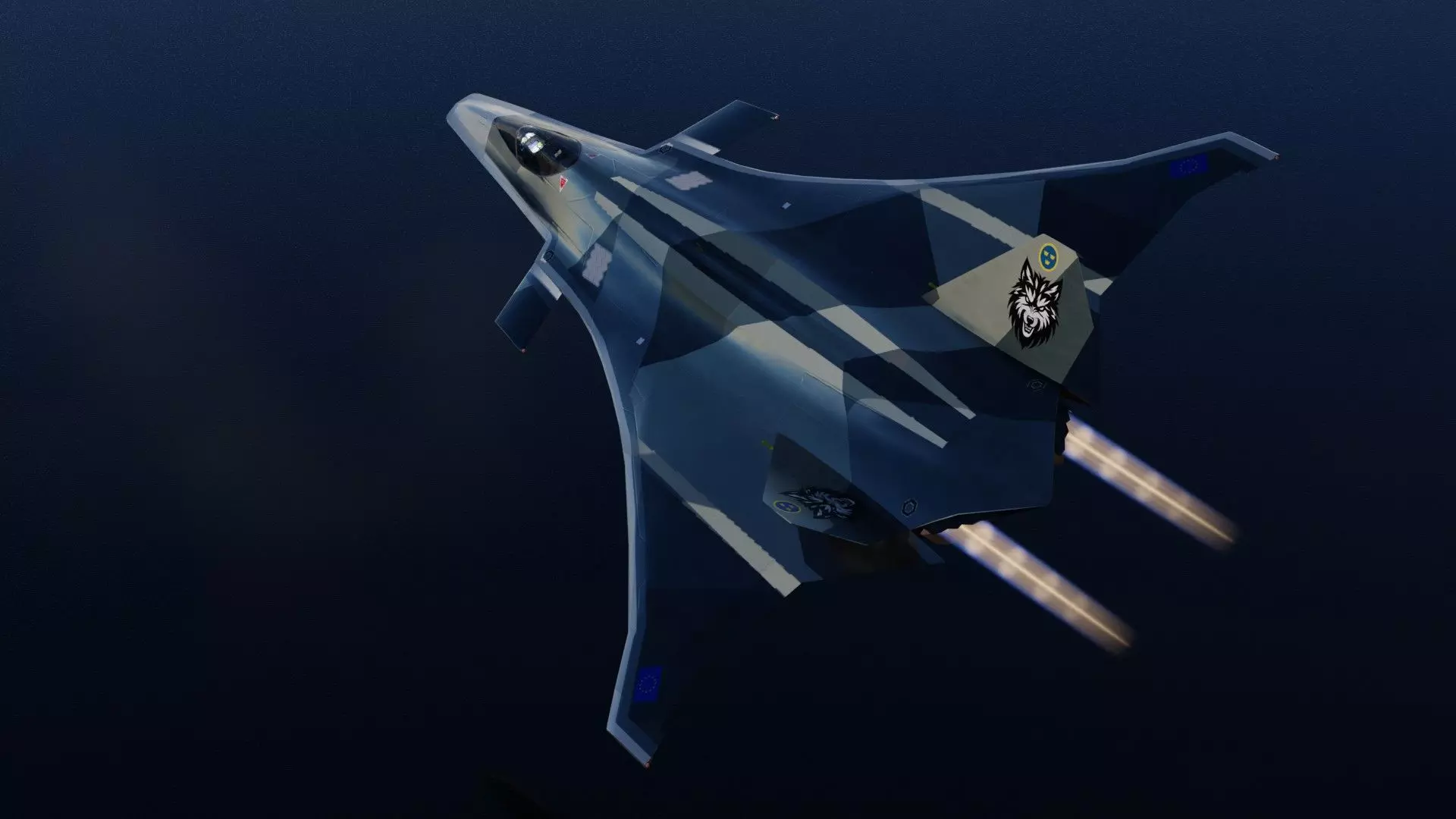 SAAB JAS-41 Fenrir Low-poly 3D model_11