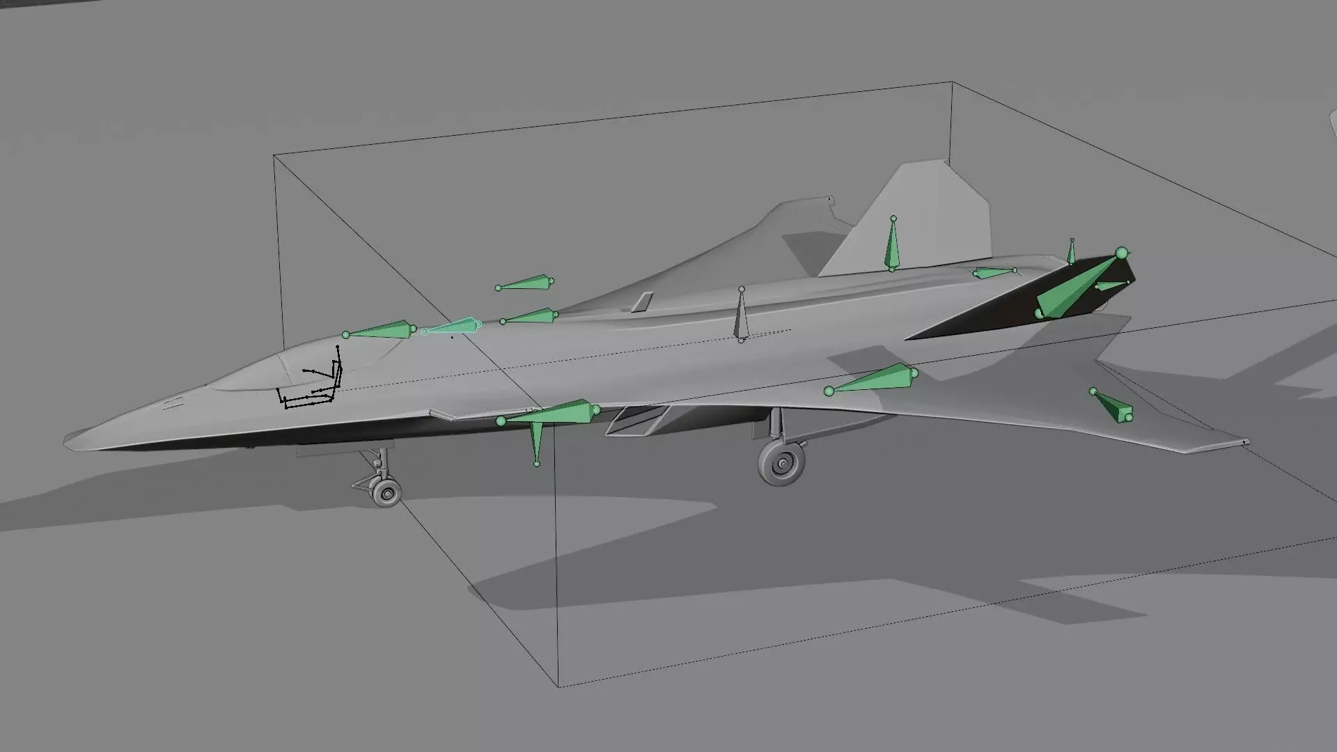SAAB JAS-41 Fenrir Low-poly 3D model_17