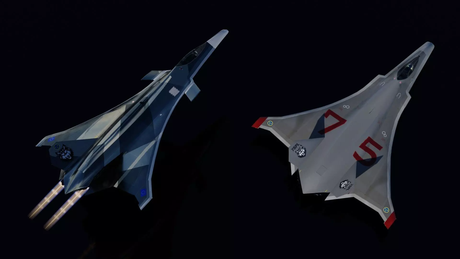 SAAB JAS-41 Fenrir Low-poly 3D model_16