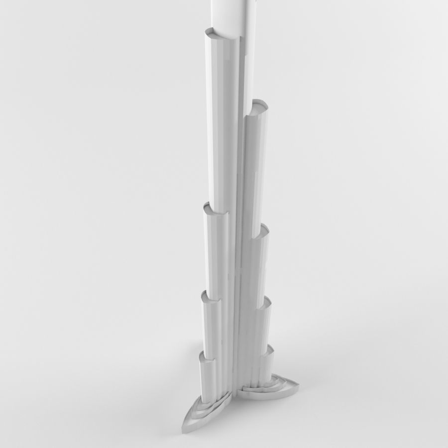 Burj Khalifa Low Poly  Low-poly 3D model_1