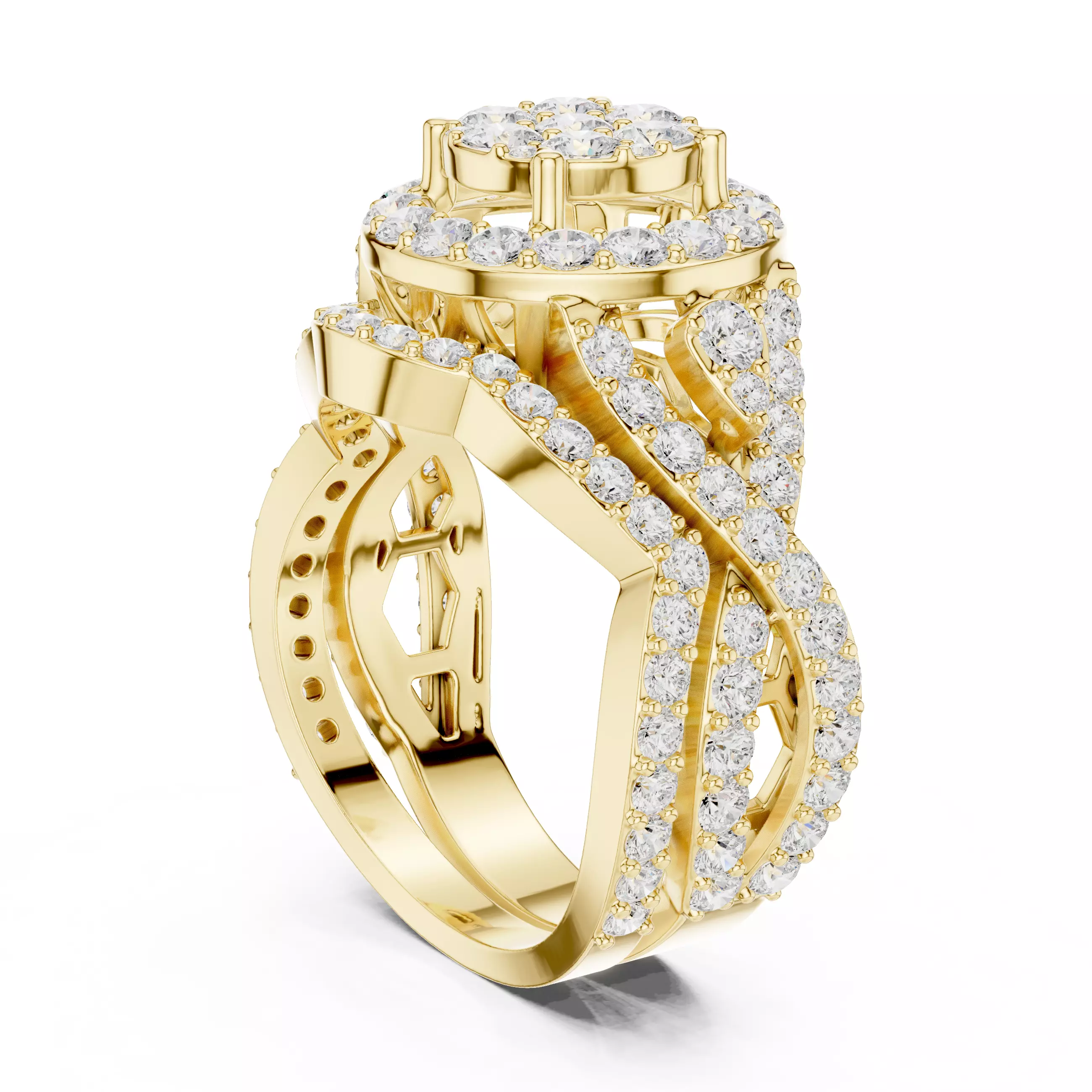 Diamond Ring 3dm stl renders animation videos details  3D print model_10