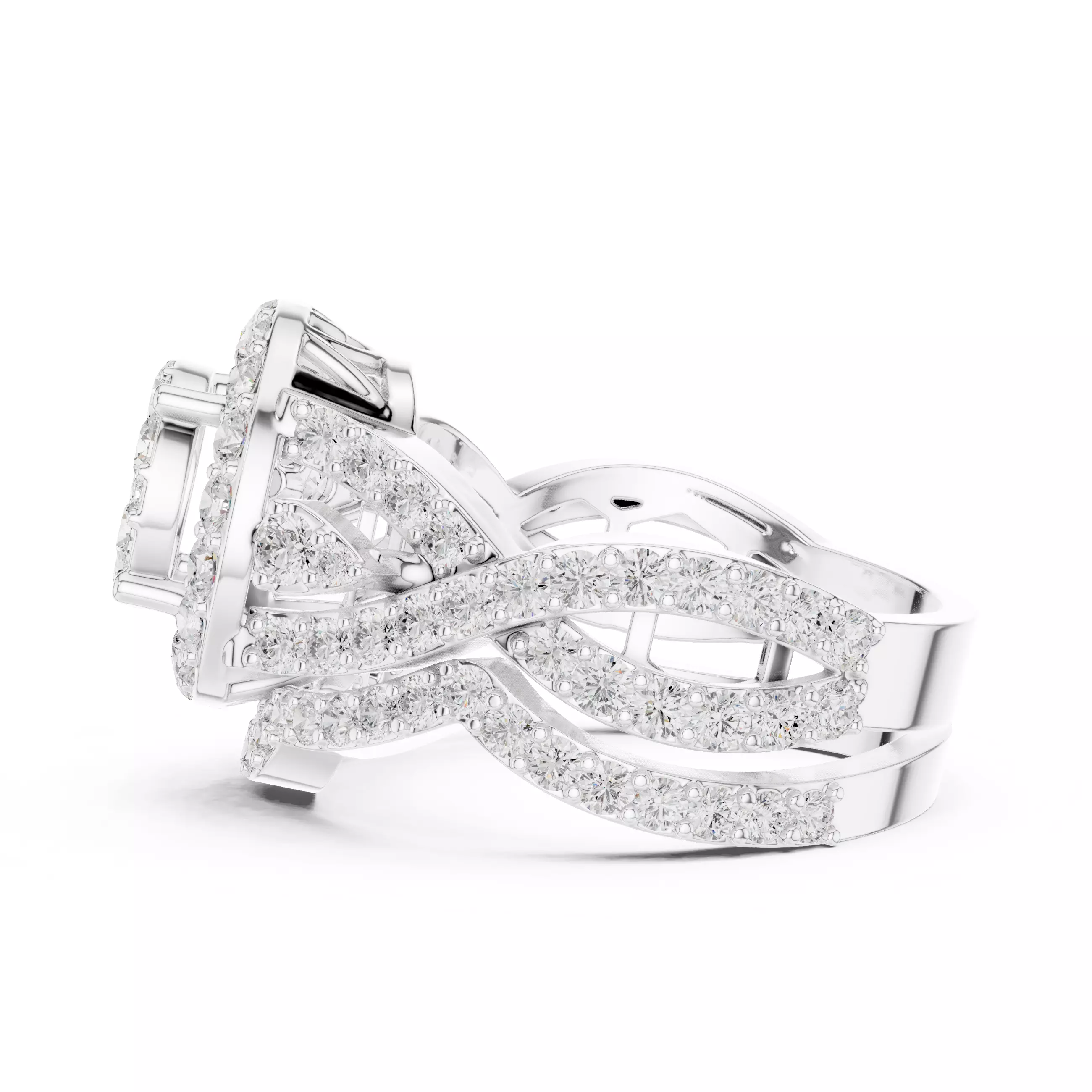 Diamond Ring 3dm stl renders animation videos details  3D print model_8