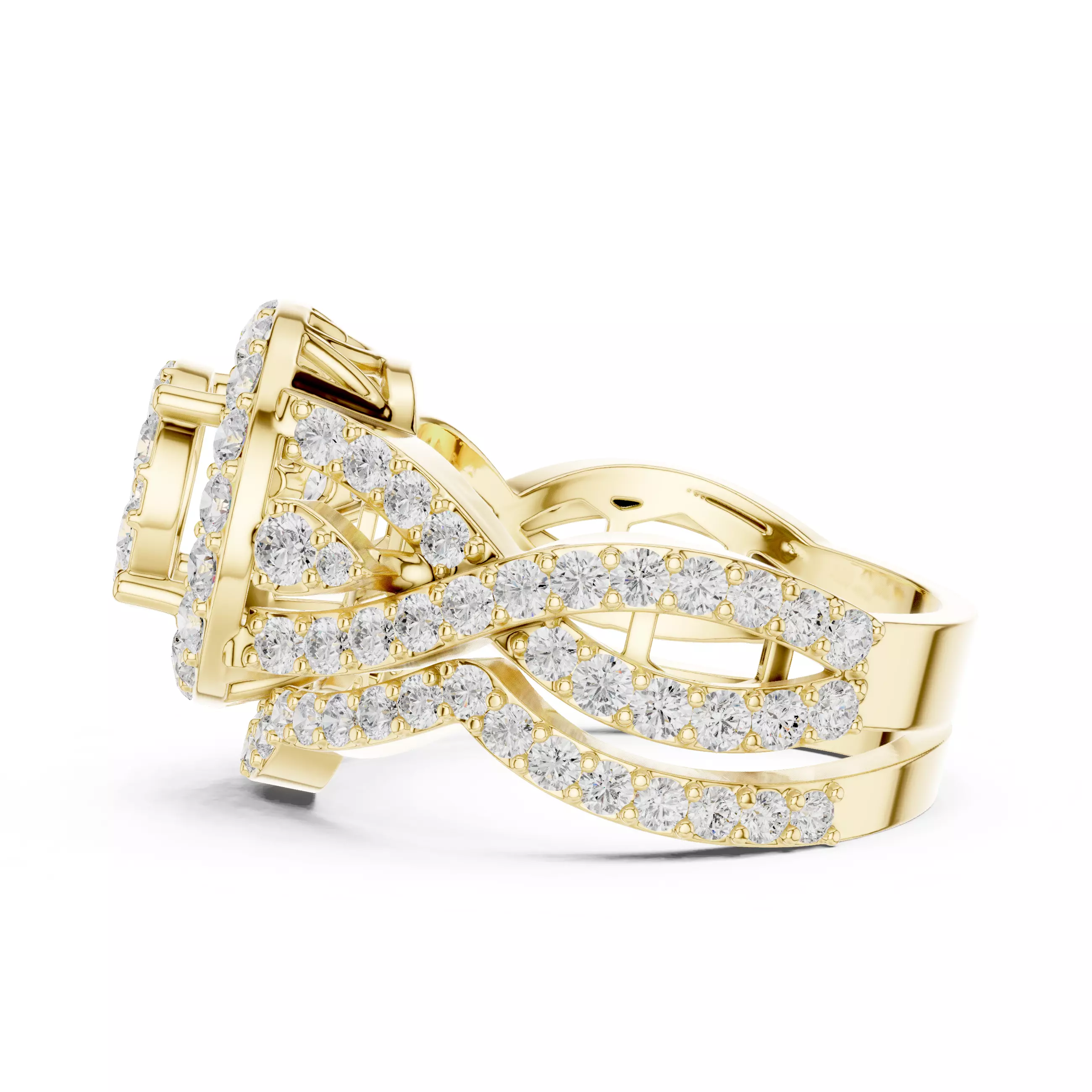 Diamond Ring 3dm stl renders animation videos details  3D print model_12