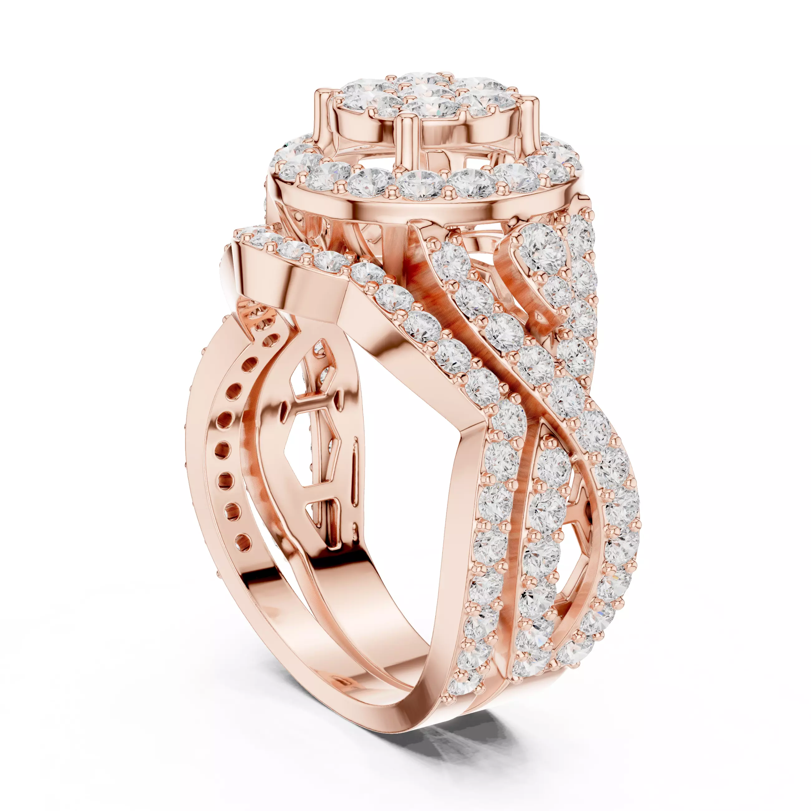 Diamond Ring 3dm stl renders animation videos details  3D print model_3