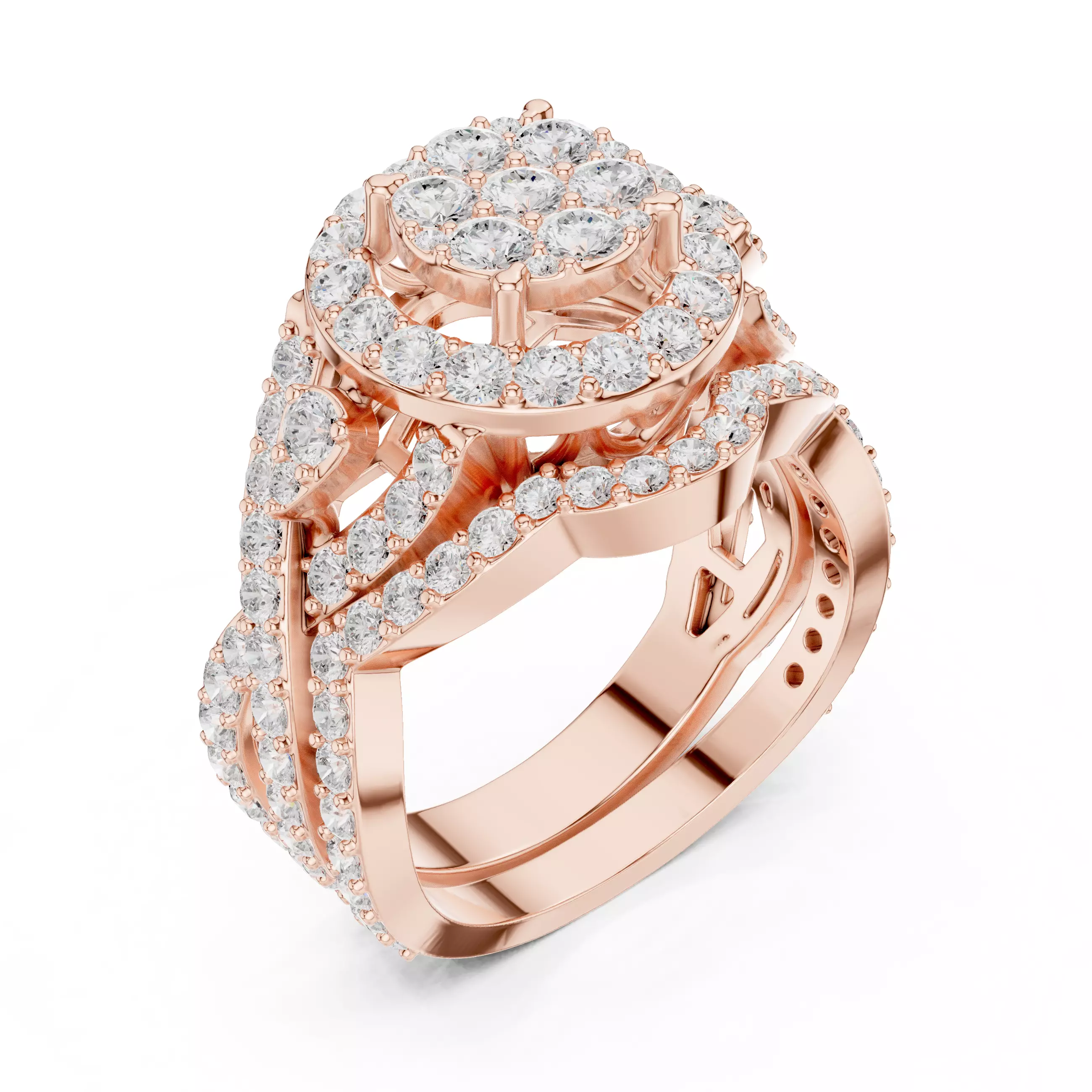 Diamond Ring 3dm stl renders animation videos details  3D print model_4