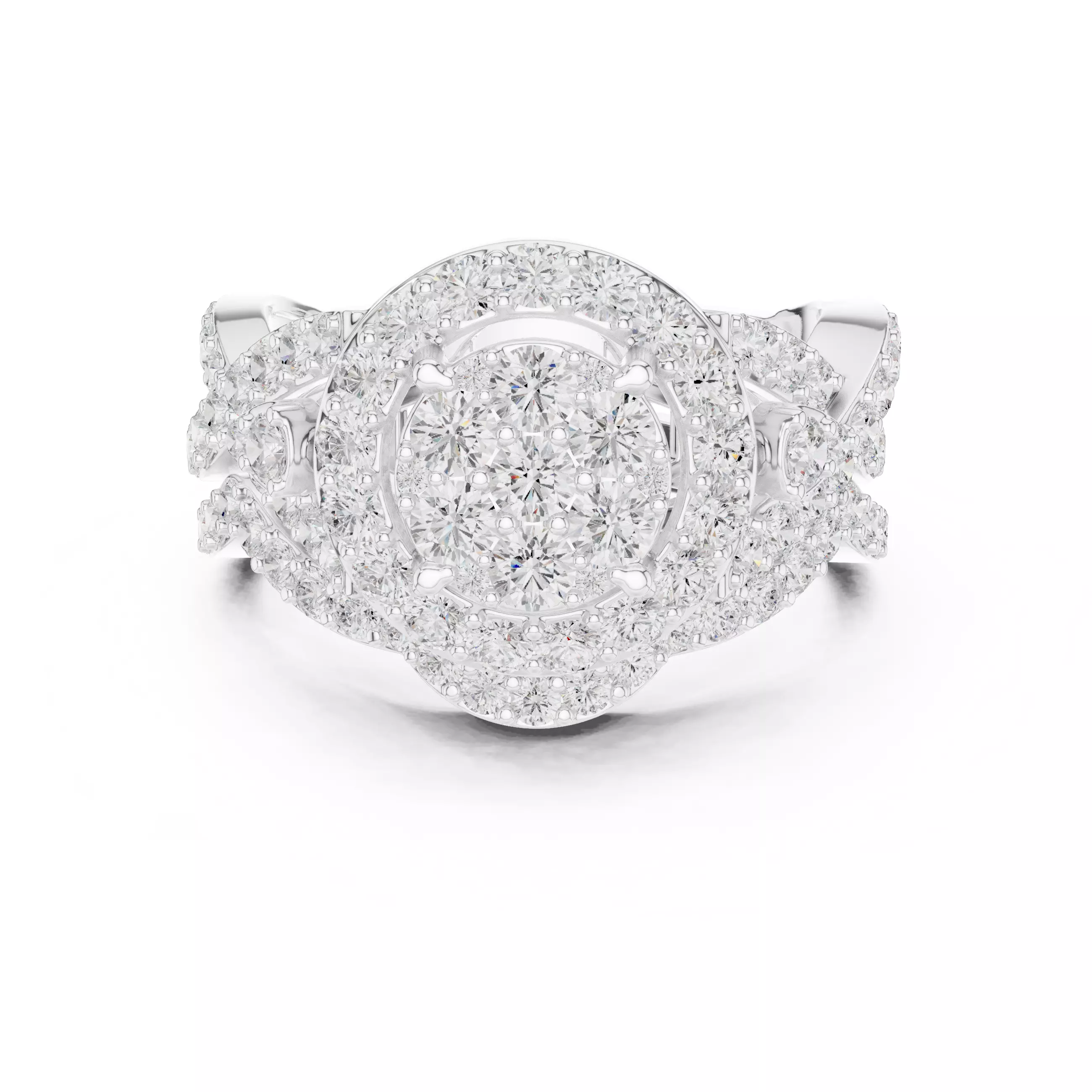 Diamond Ring 3dm stl renders animation videos details  3D print model_9